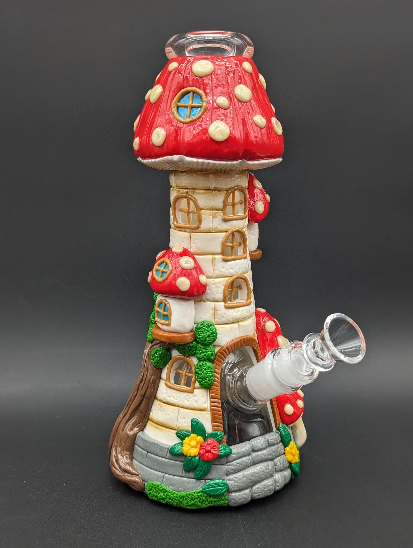 10" 3D Mushroom Tower Beaker Bong