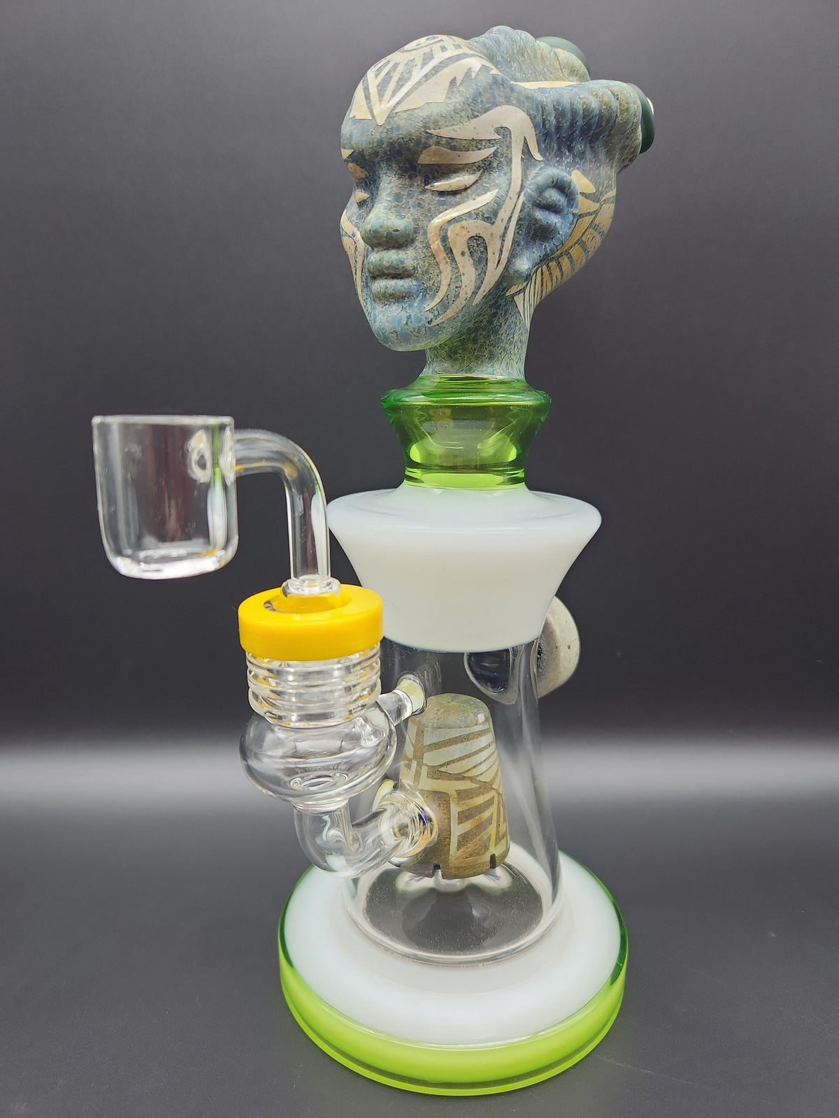 10" Aztec Alien XL Big Brain w/ Stone Showerhead-Avernic Smoke Shop