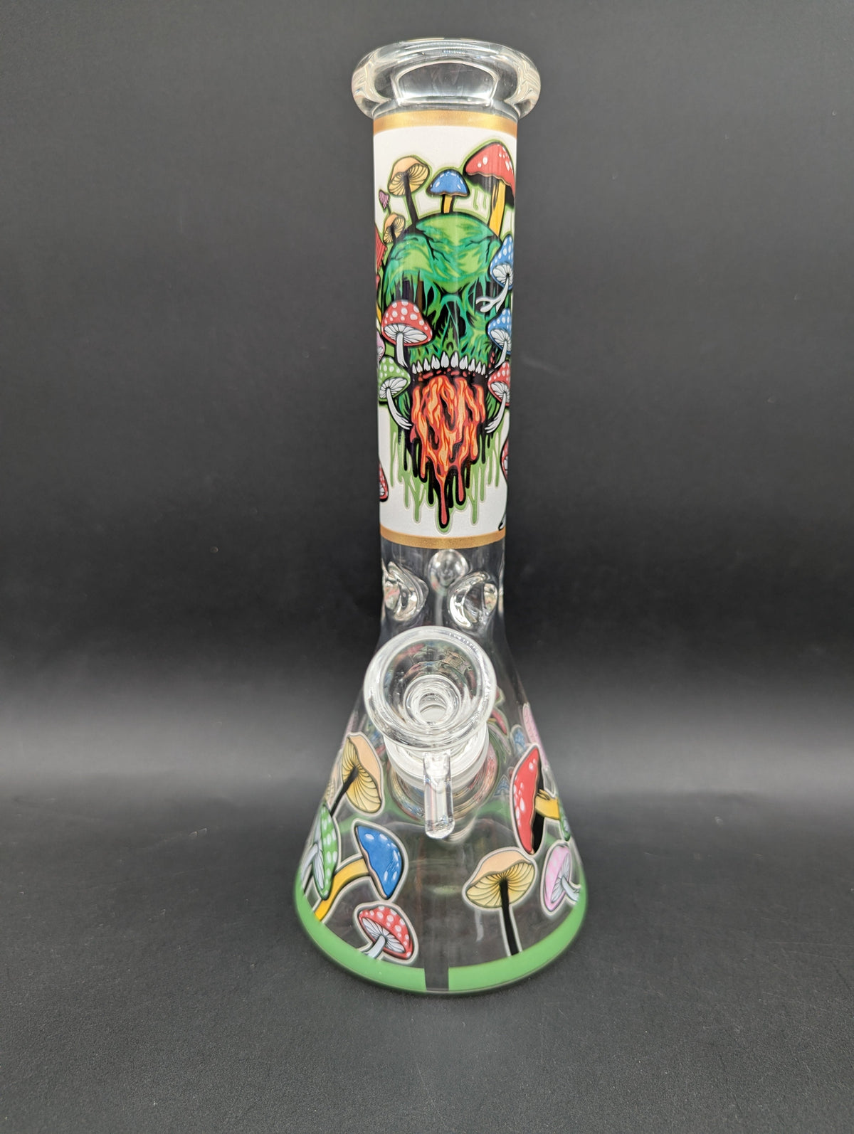 10" Mushroom Skull Classic Beaker Bongs-Avernic Smoke Shop