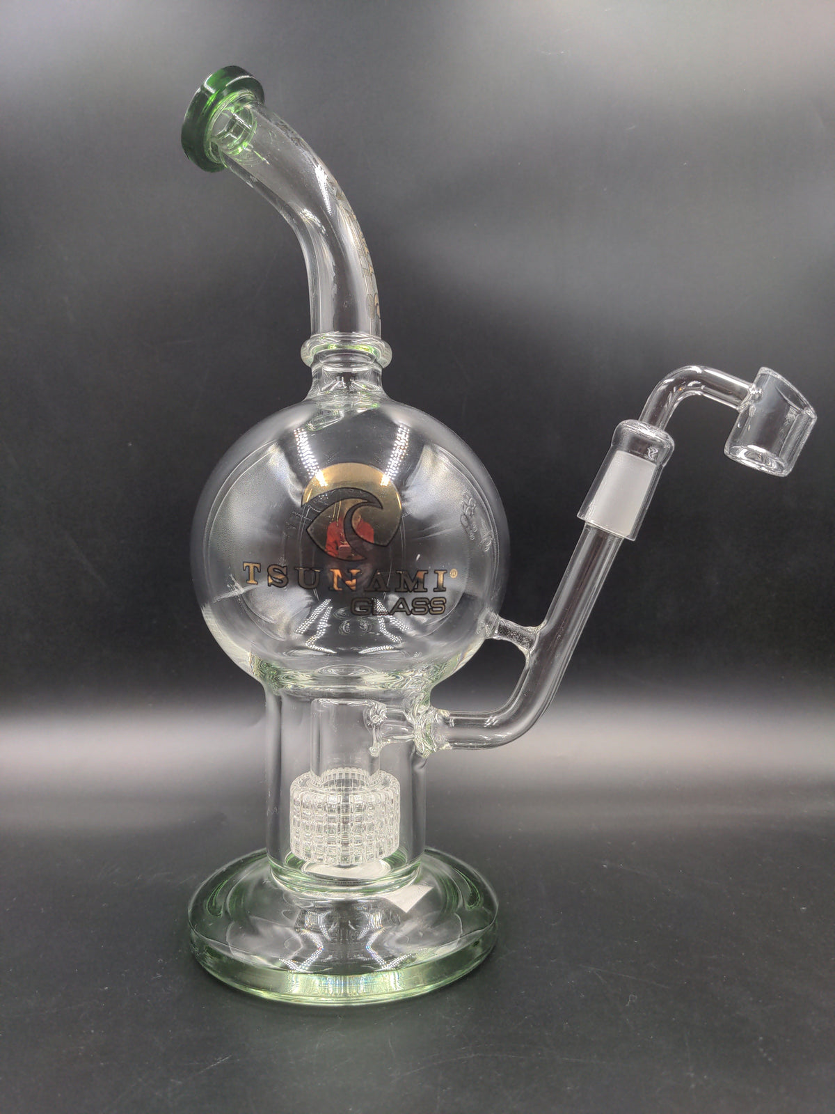 11" Tsunami Shower Head Globe Concentrate Rig-Avernic Smoke Shop
