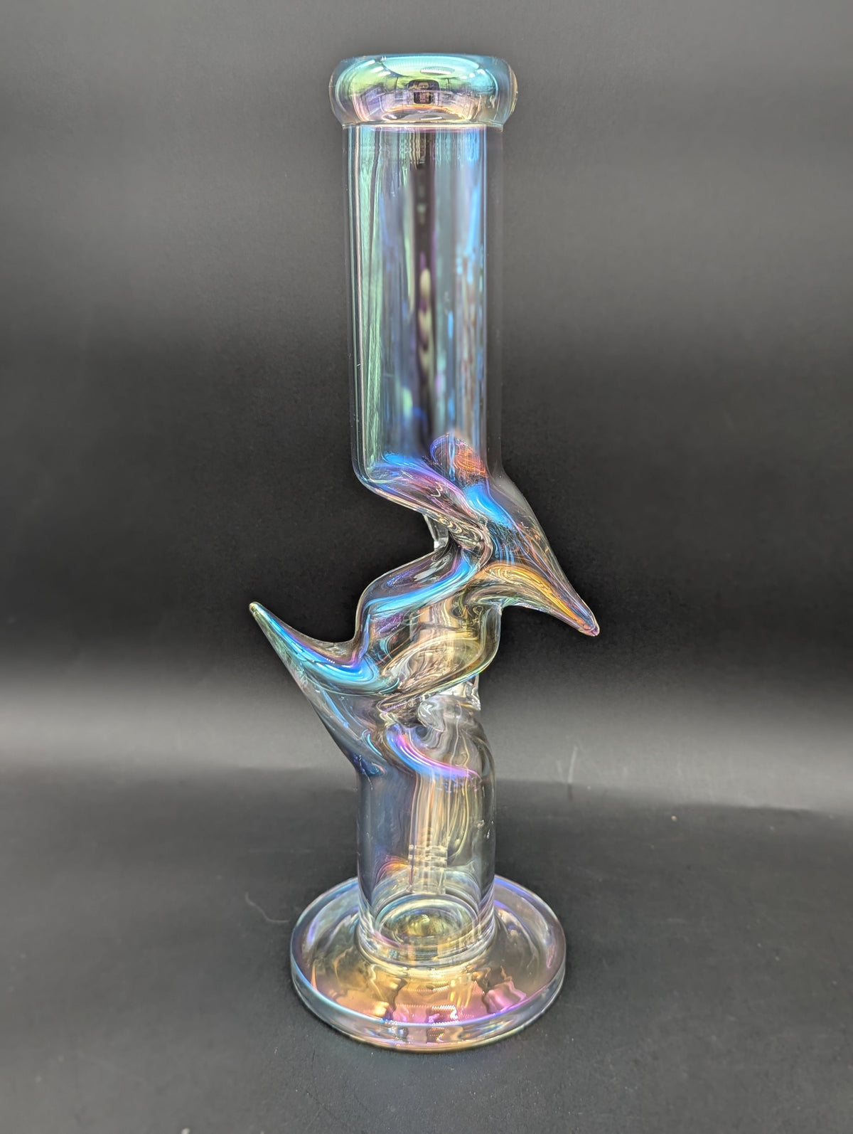 13" Iridescent Double Kinked Bong-Avernic Smoke Shop