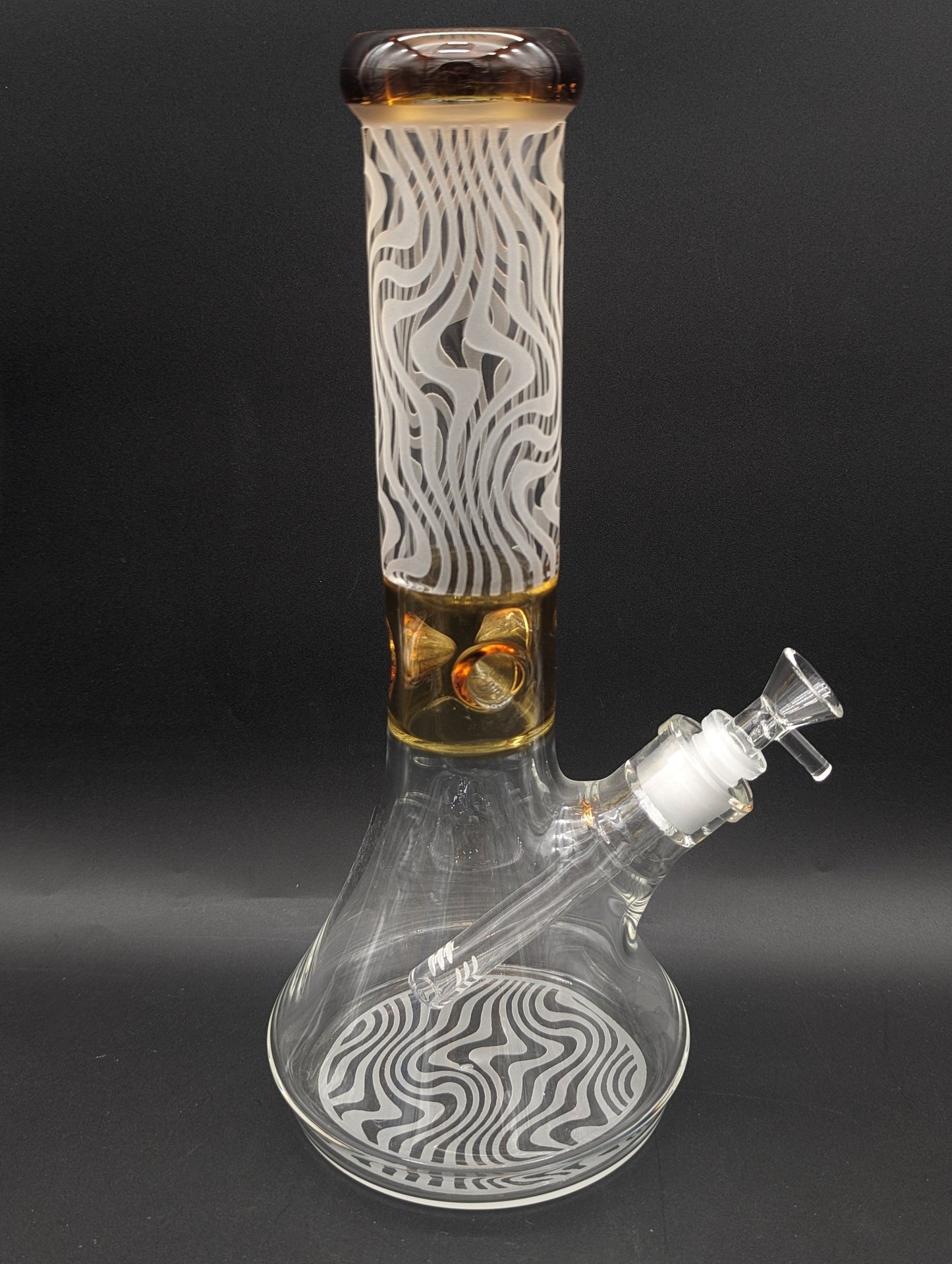 13" Wavy Sandblasted Color Accent Beaker