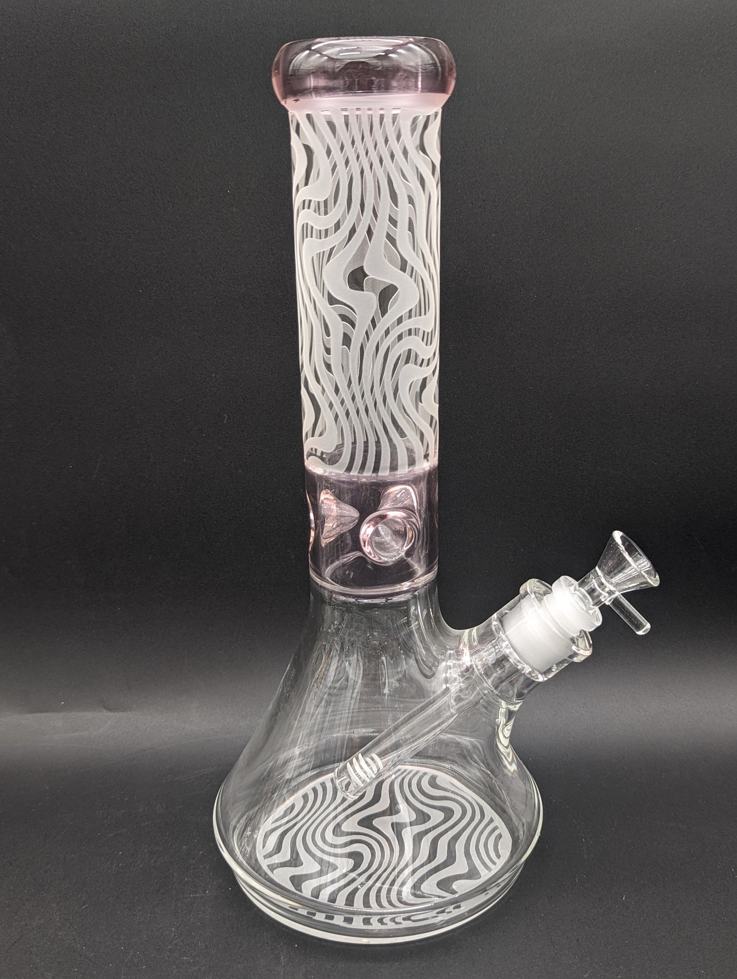 13" Wavy Sandblasted Color Accent Beaker