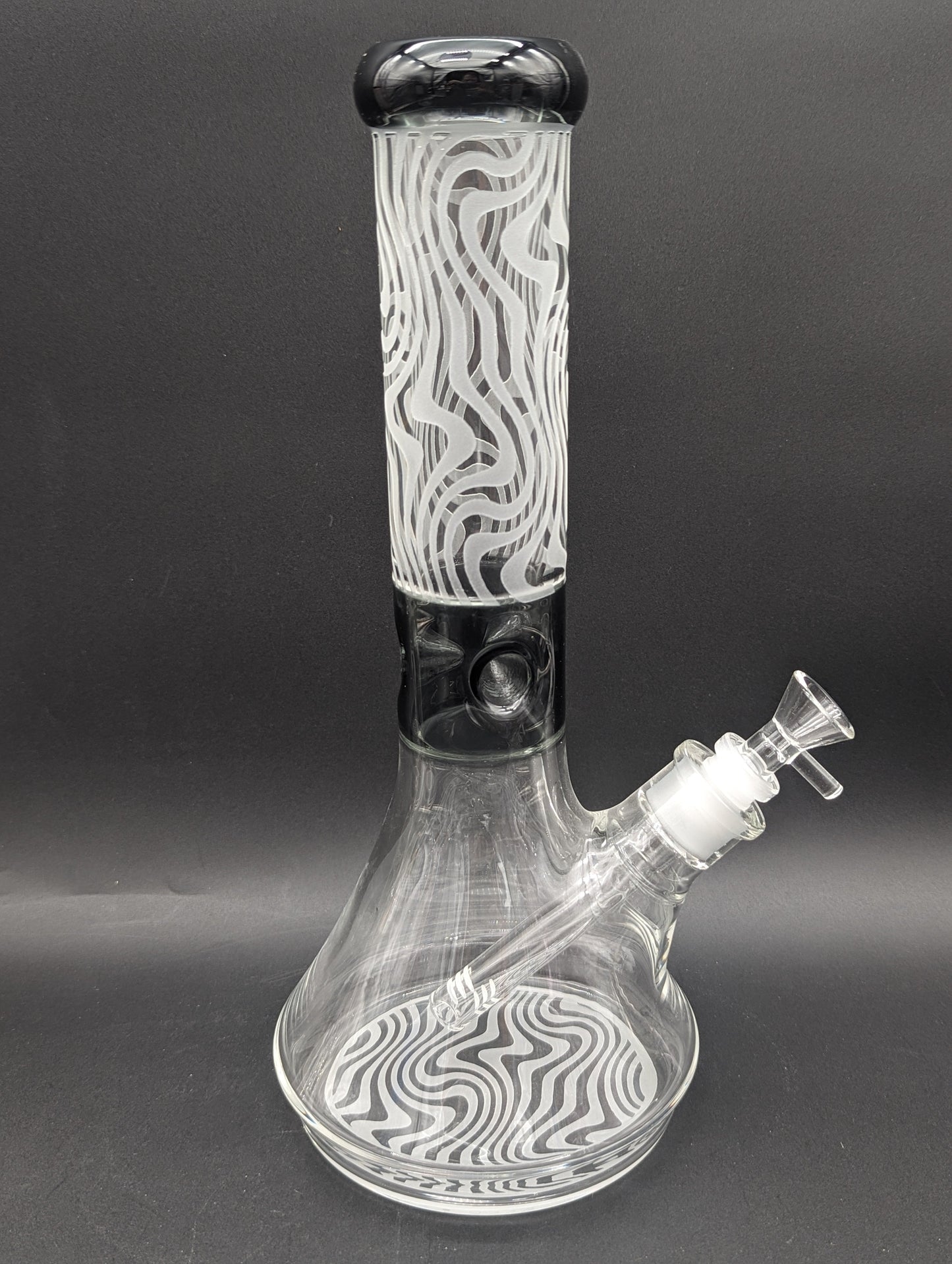 13" Wavy Sandblasted Color Accent Beaker