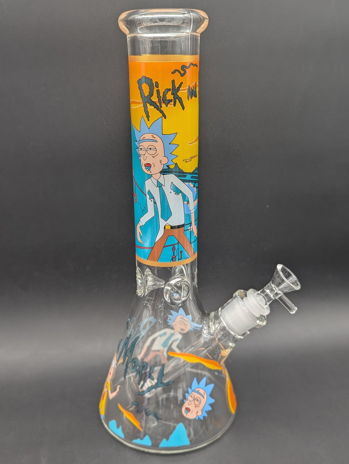 13.5" Cartoon Decal Beaker Bong-Avernic Smoke Shop