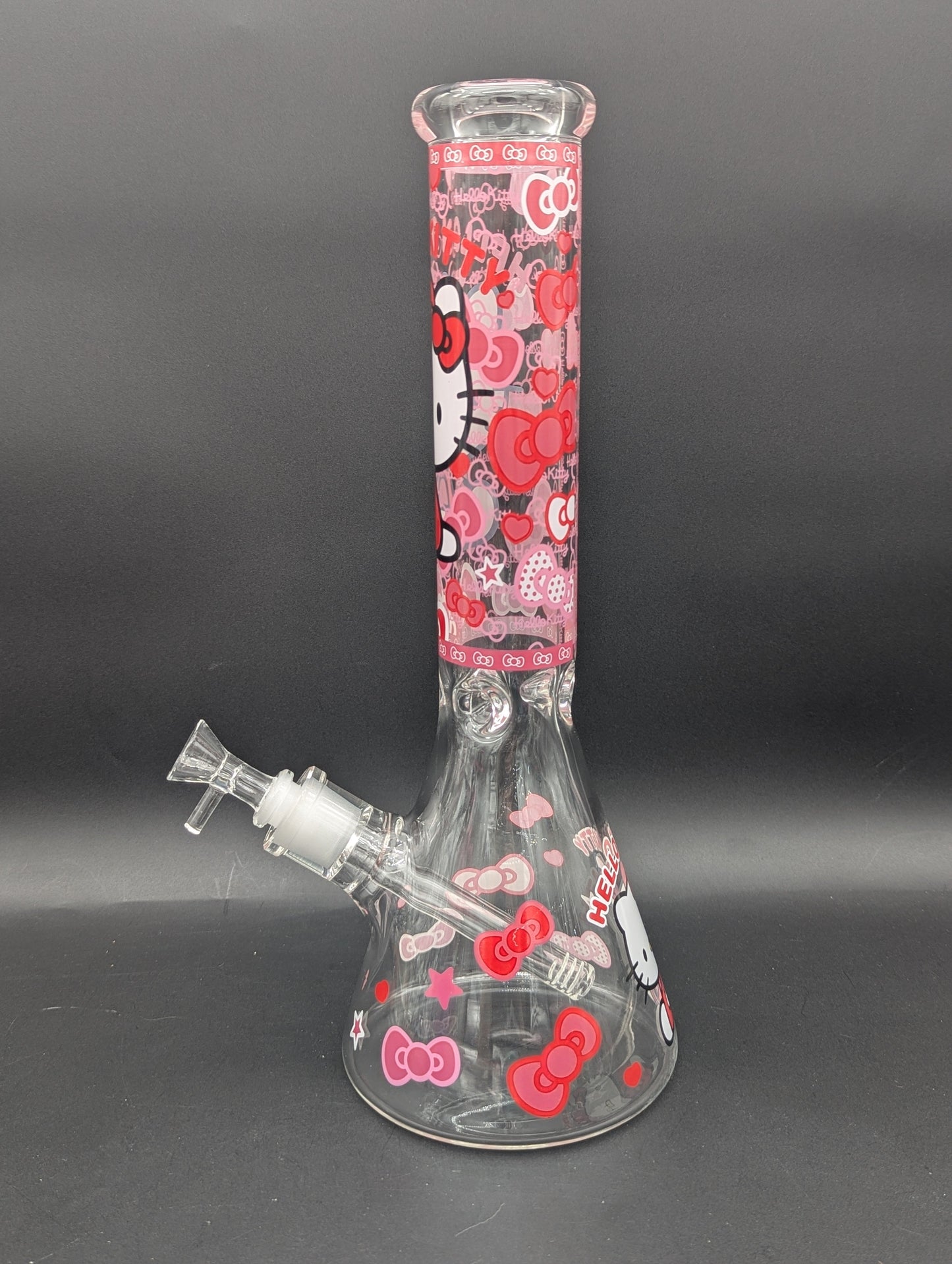 14" Colorful Kitty Graphic Beaker Bongs-Avernic Smoke Shop