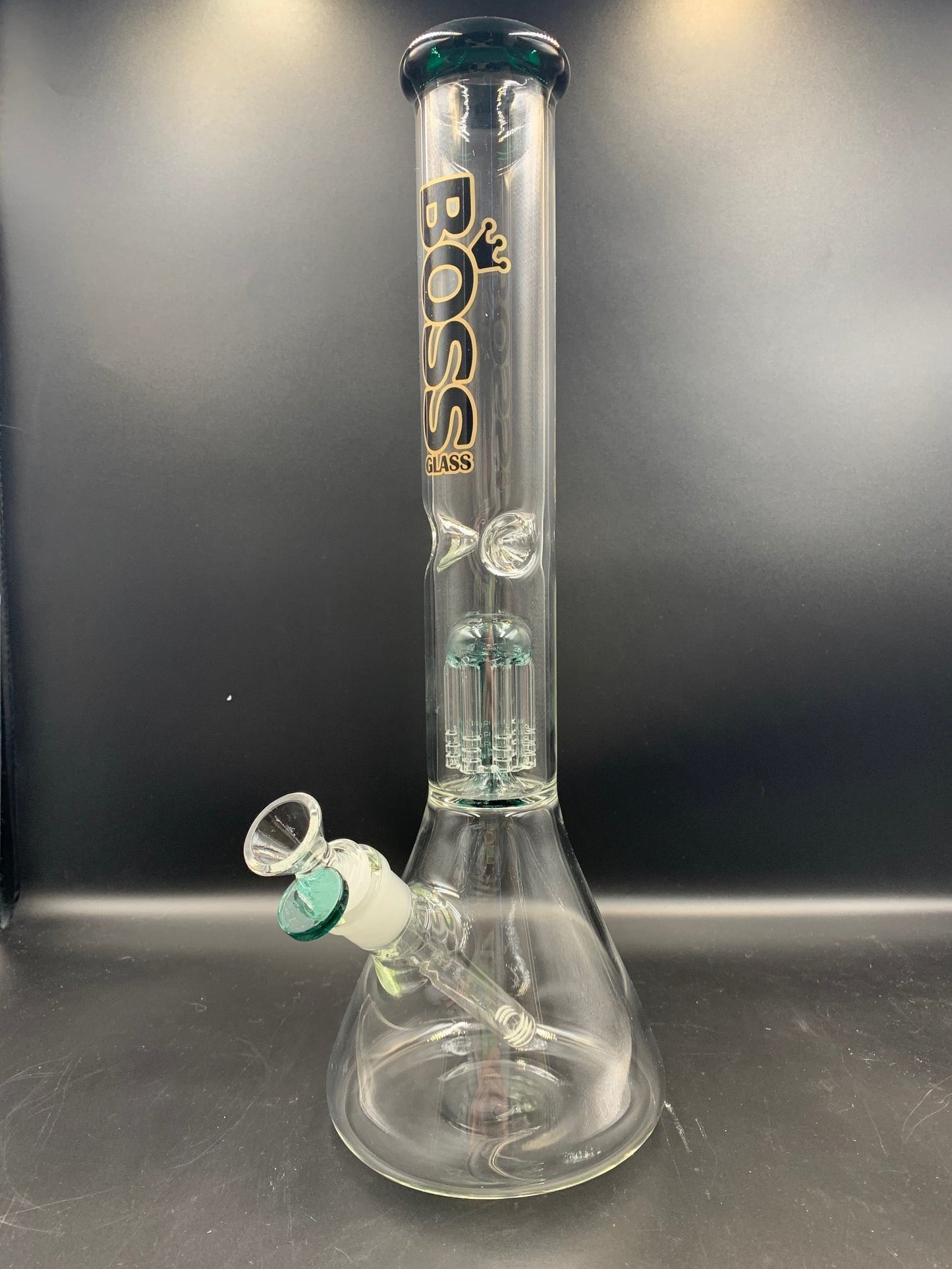 16" Boss Tree Perc Beaker Water Pipe (1 Count) Assorted Colors - Avernic Smoke Shop