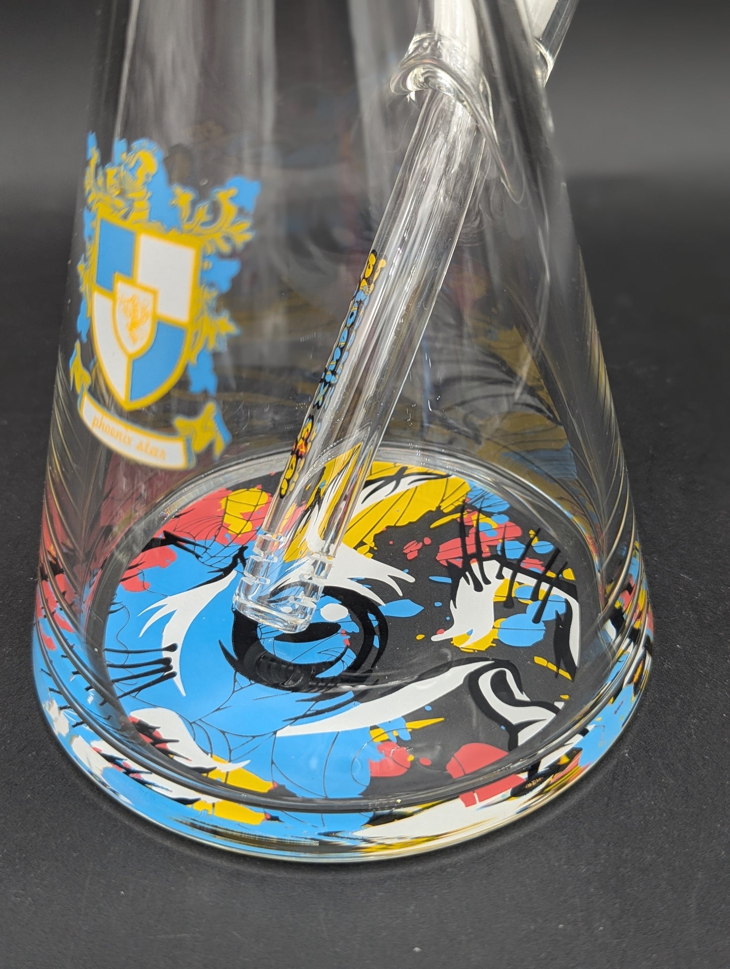 17" Phoenix Astro Cat Color Splash Beaker-Avernic Smoke Shop