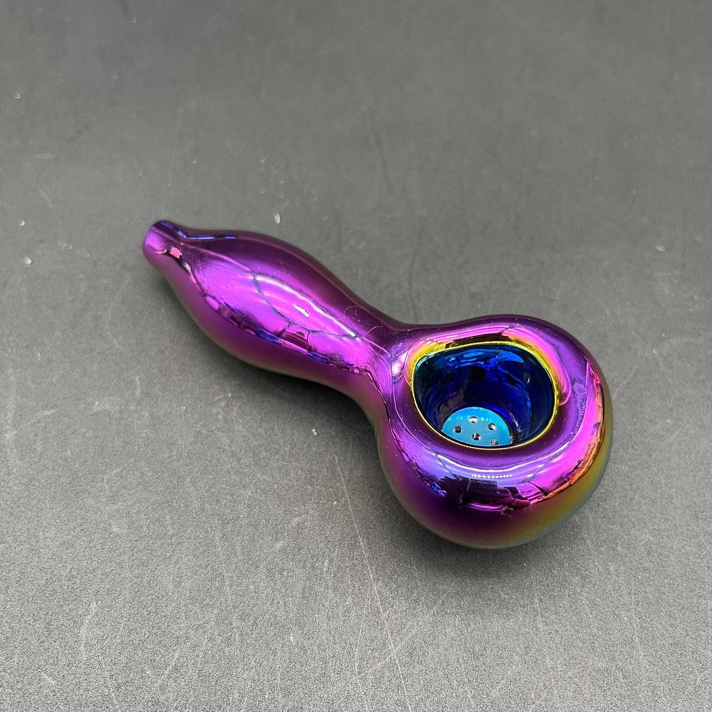 4" Chrome Gradient w/ Screen Hand Pipe