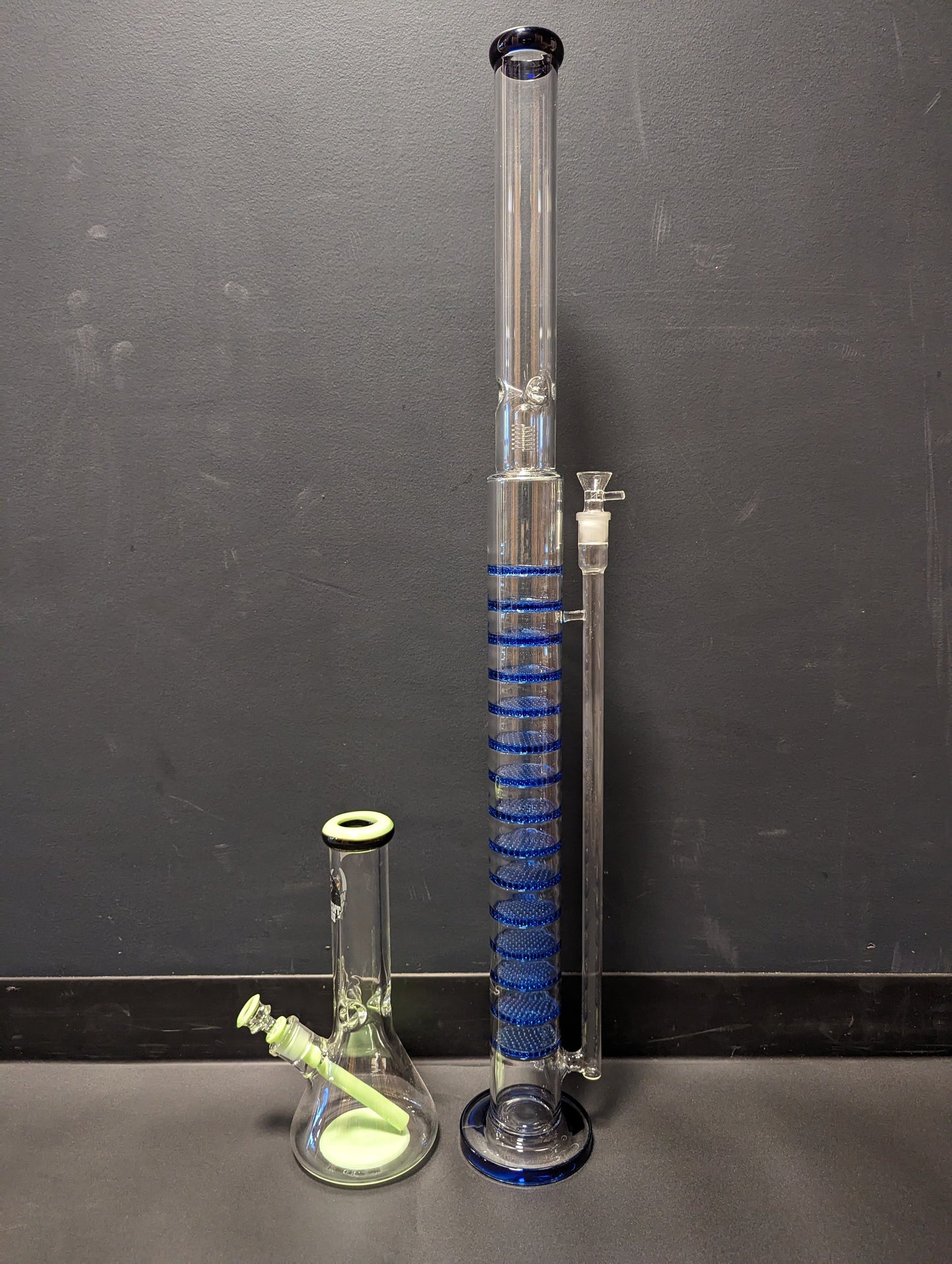 42" Tall Straight Tube w/ 15 Honeycomb Percs