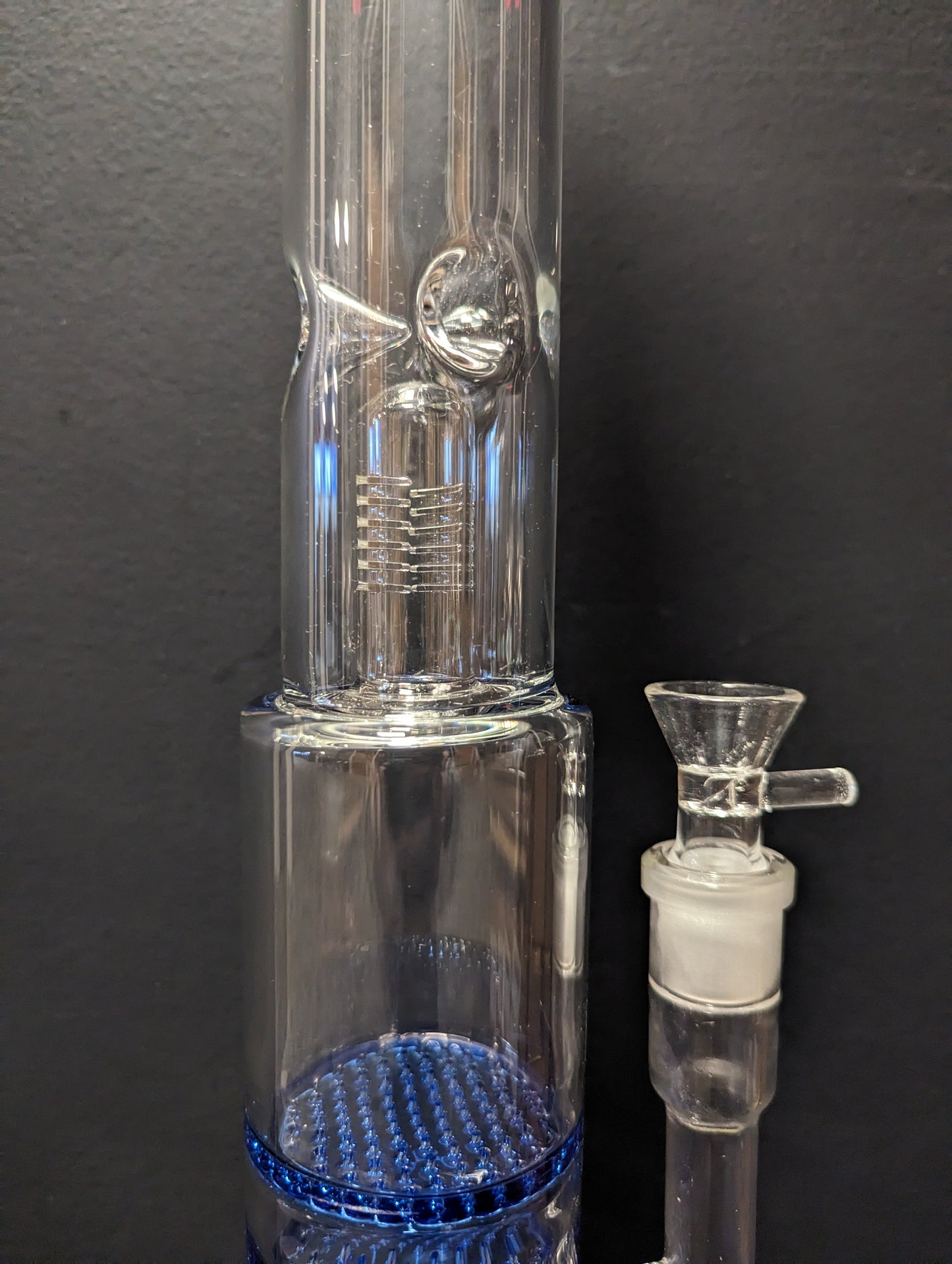42" Tall Straight Tube w/ 15 Honeycomb Percs
