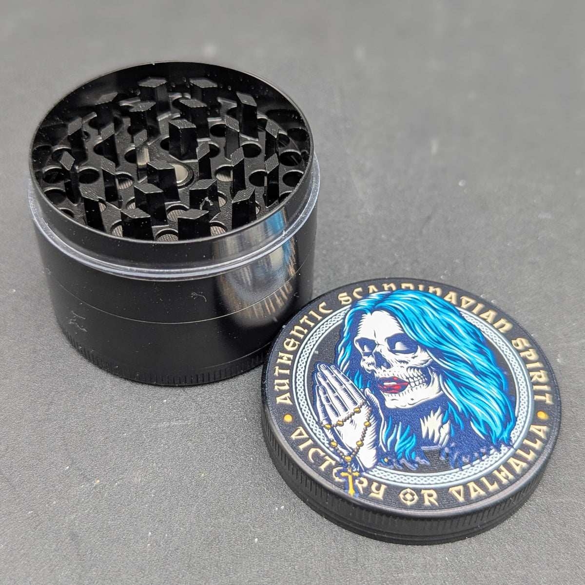 45mm Black Skull Grinder-Avernic Smoke Shop