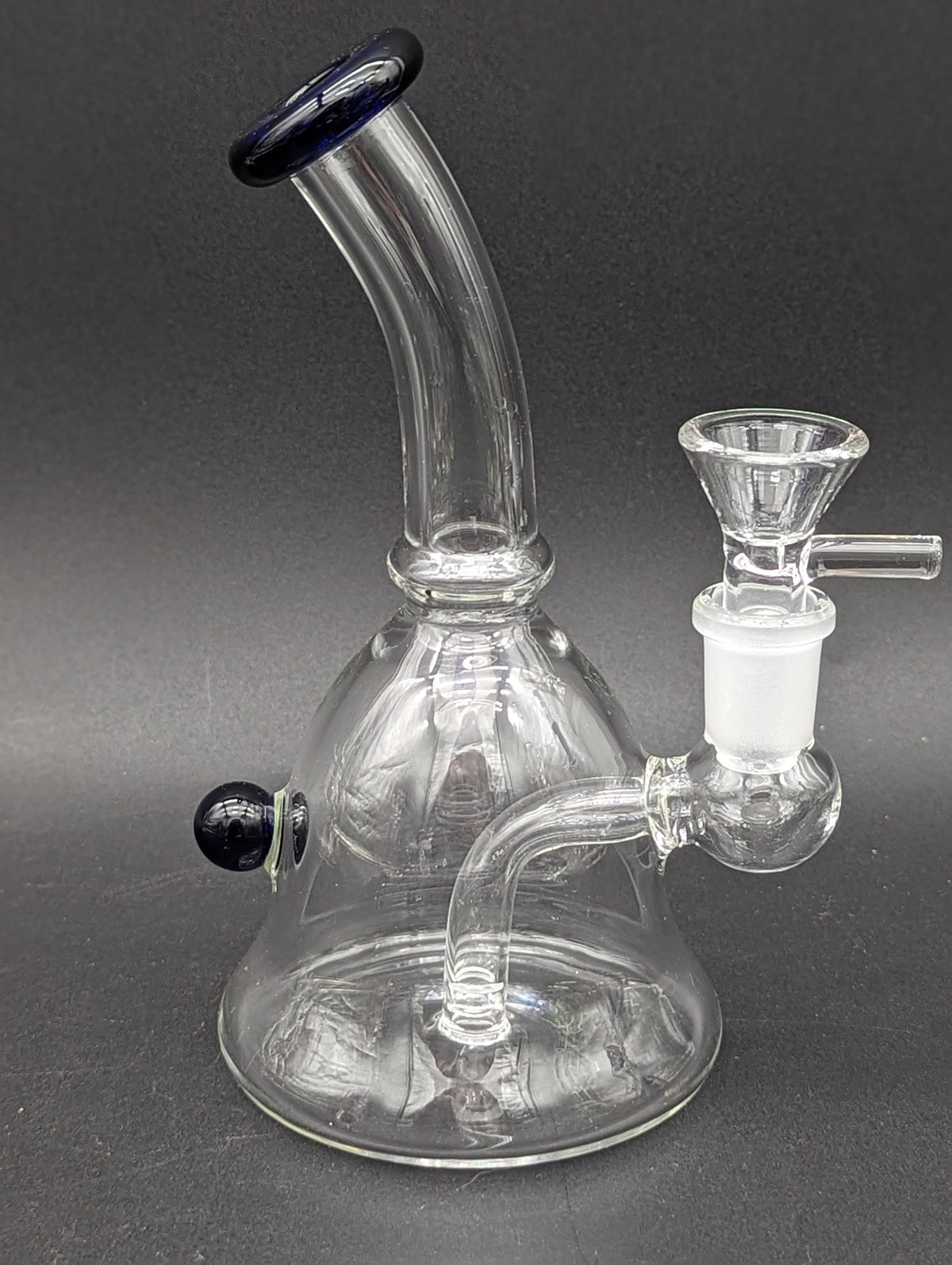 6" Bent Neck Slitted Perc Bubbler-Avernic Smoke Shop