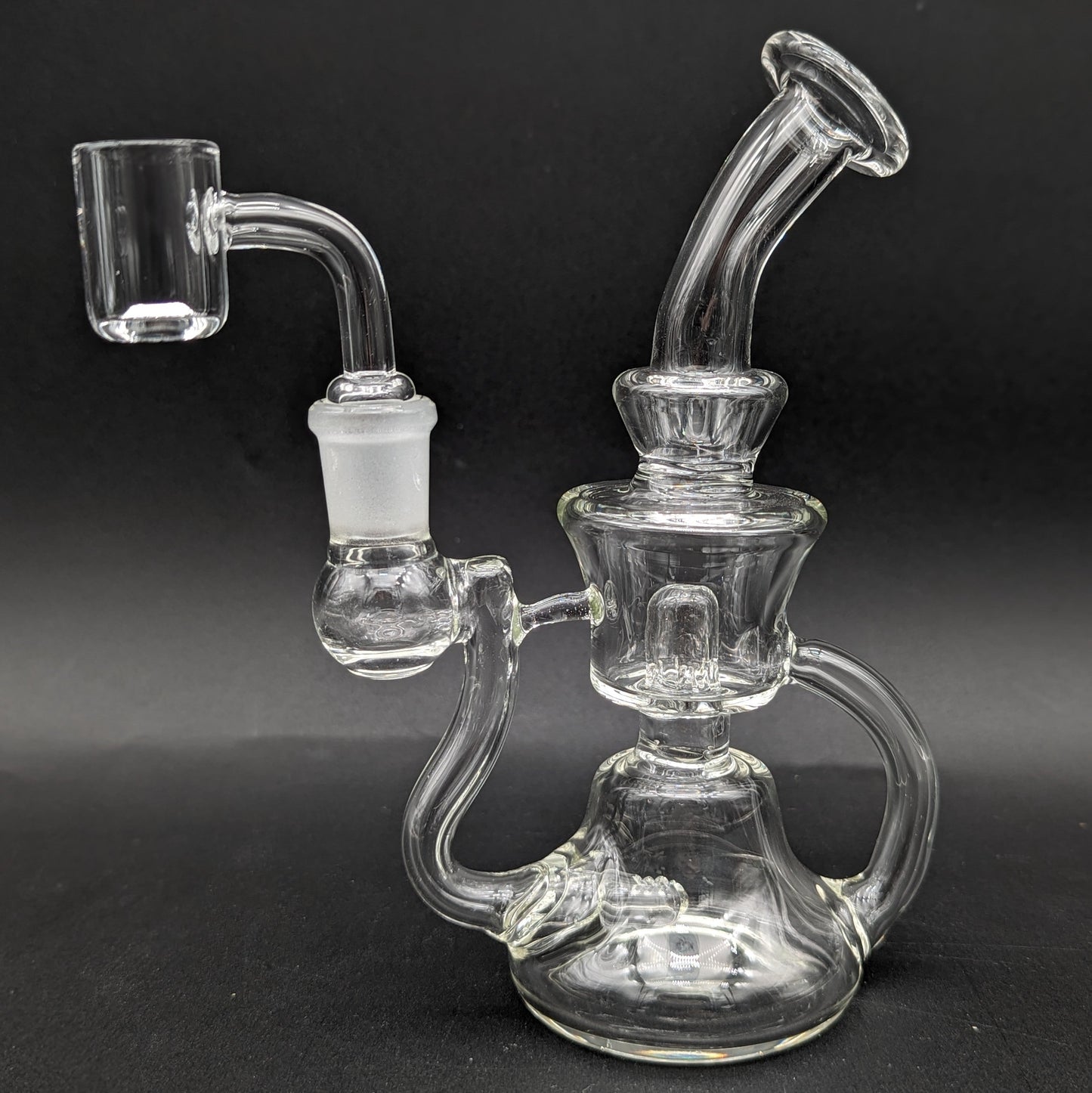 6" Double Slit Recycler Dab Rig