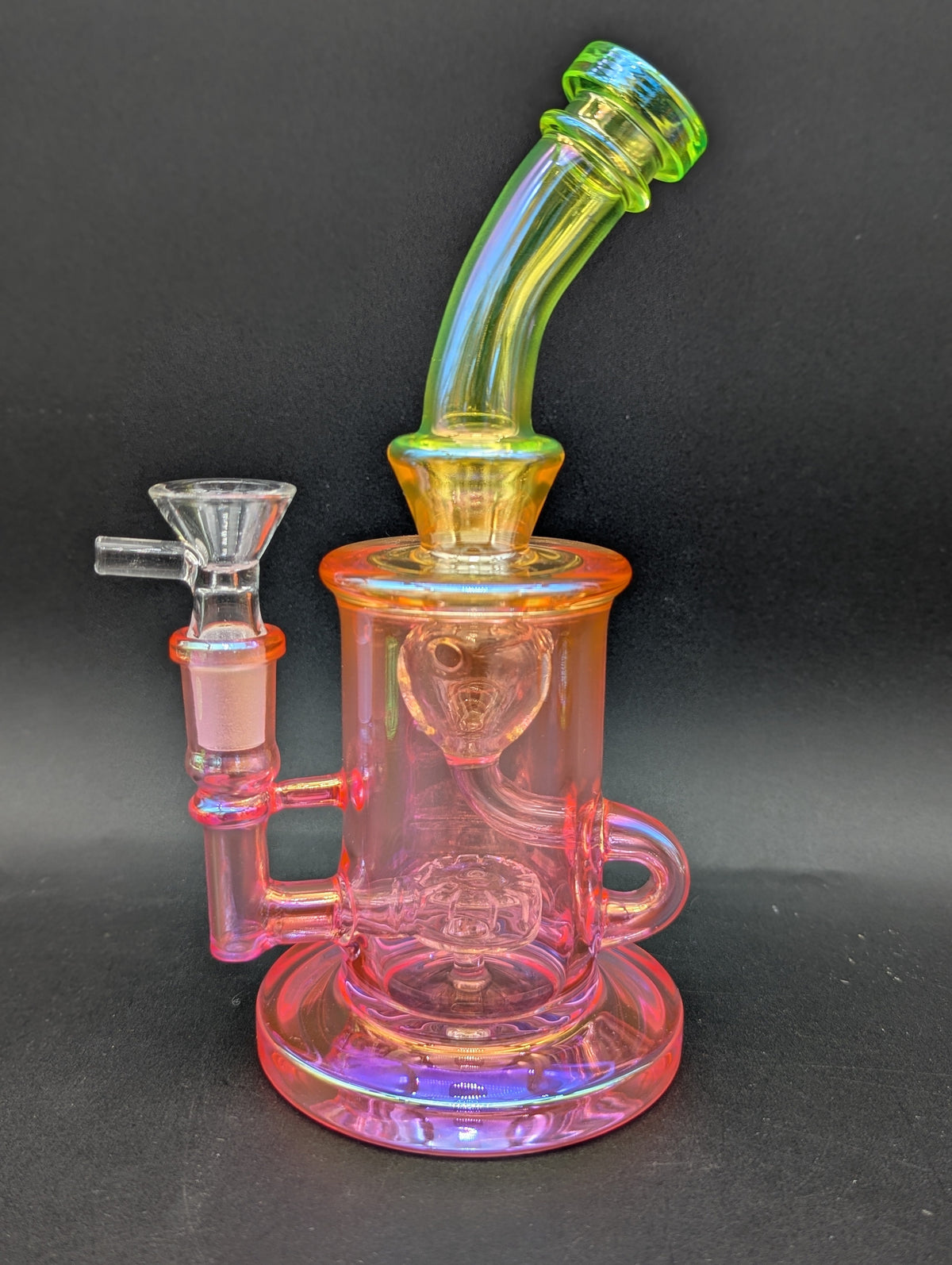 7" Iridescent Klein Recycler Water Pipe-Avernic Smoke Shop
