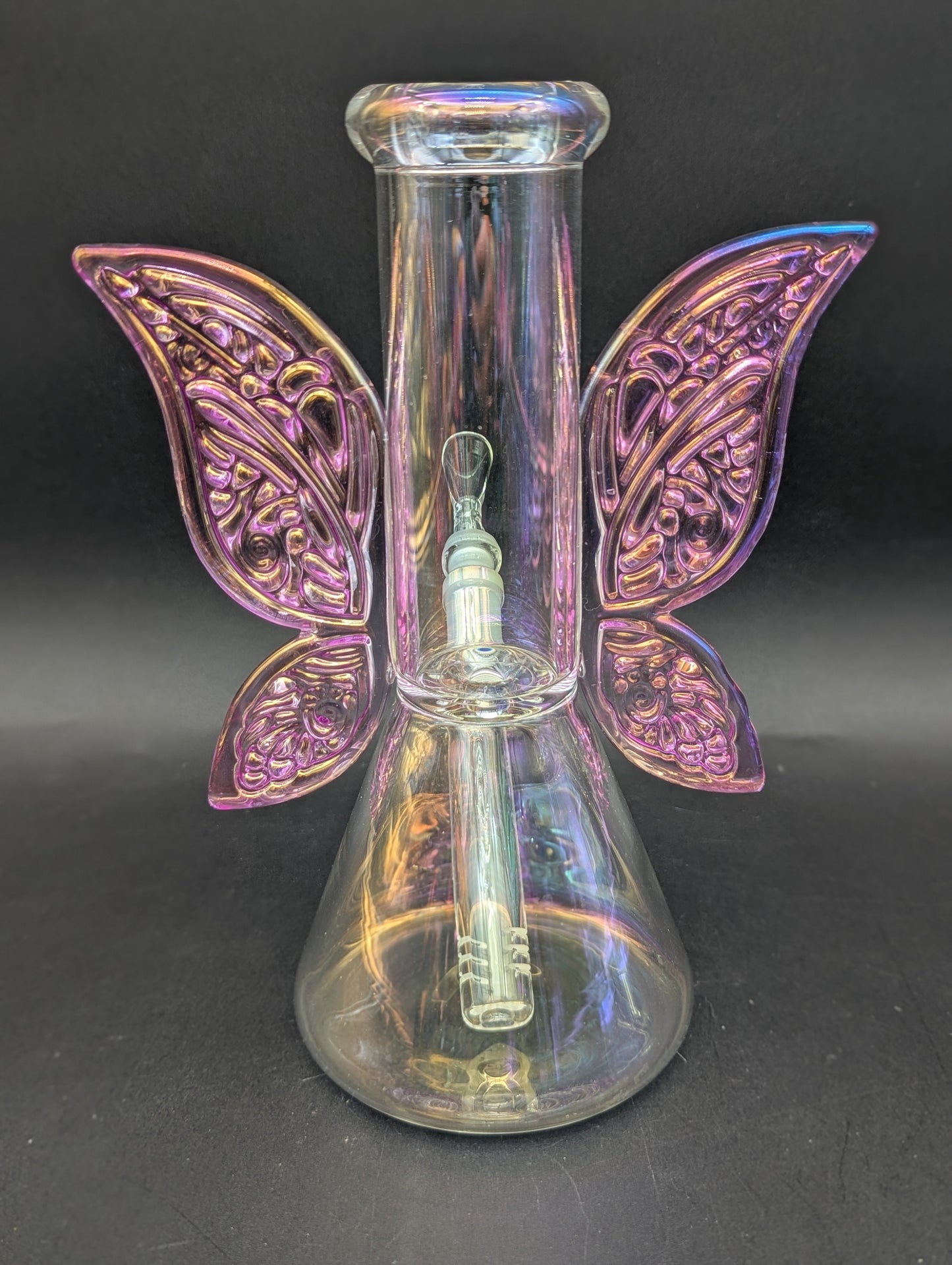8" Fairy Wings Iridescent Beaker Bong-Avernic Smoke Shop