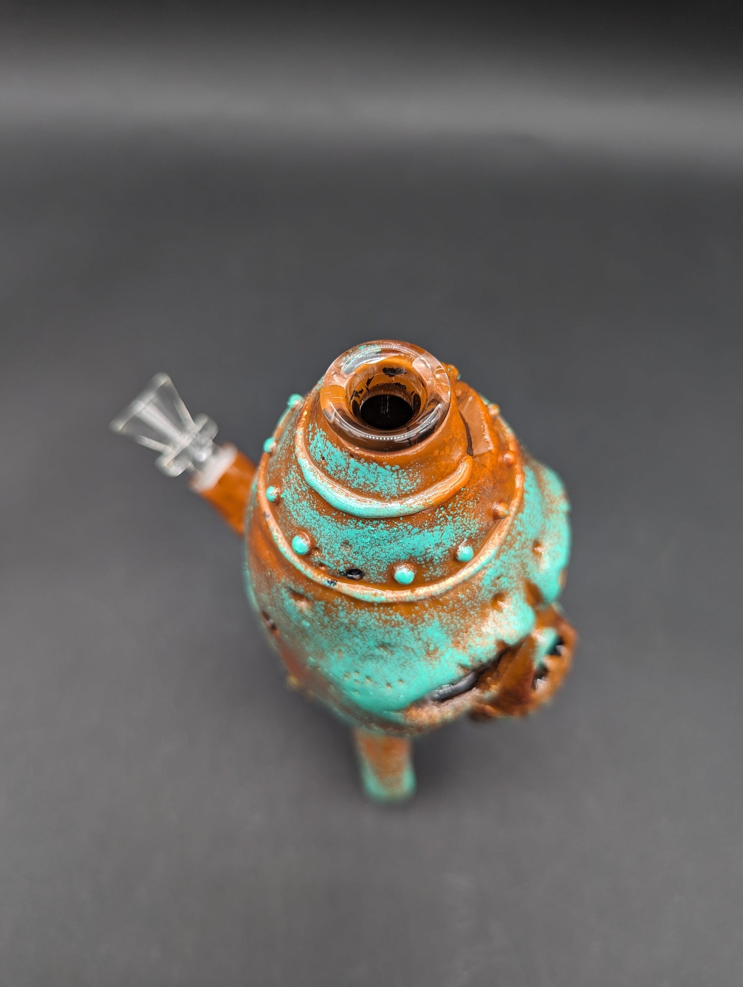 8" Radioactive Skull Rocket Bong