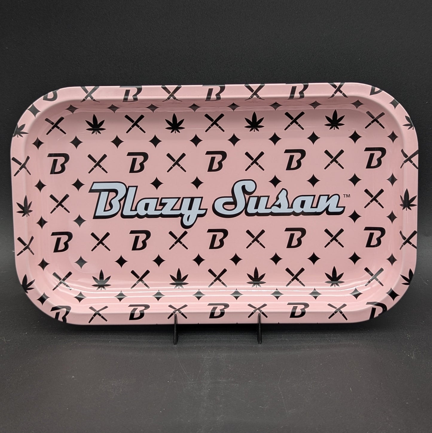 Blazy Susan Medium Metal Rolling Tray-Avernic Smoke Shop