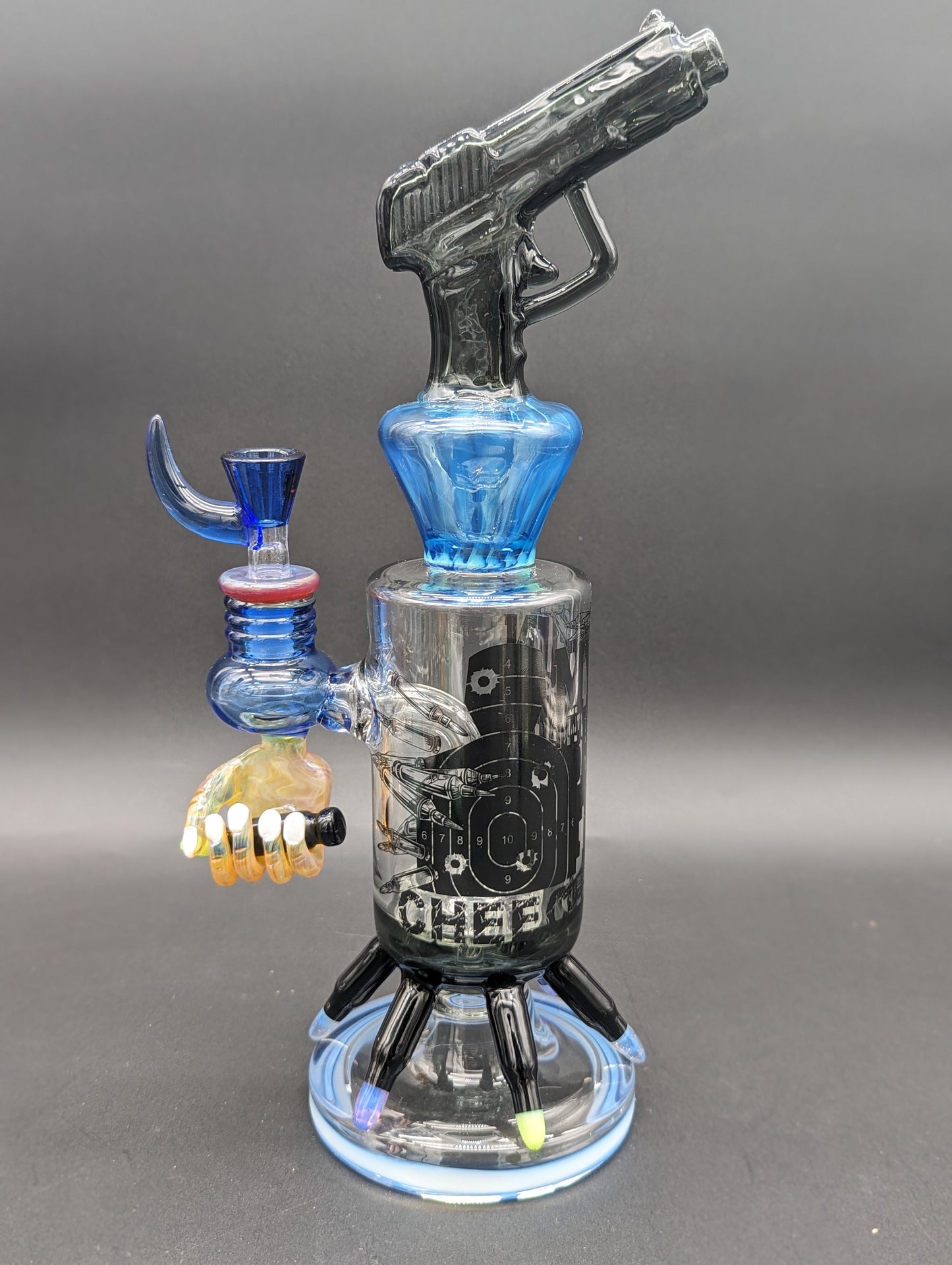 Cheech Glass - 13" Pistol Themed Water Pipe