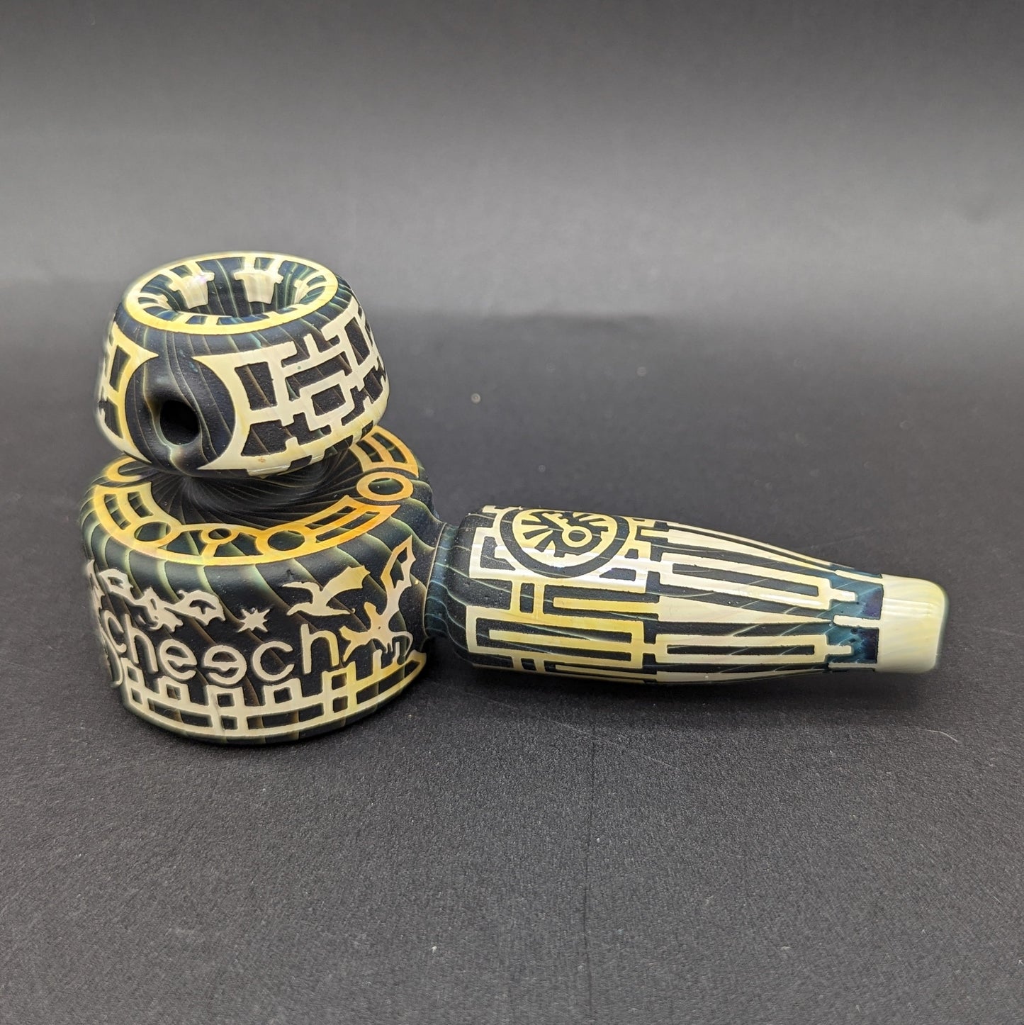 Cheech Glass - Inner Dragon Etched Hand Pipe