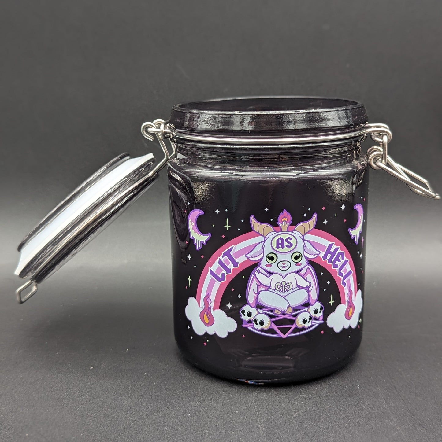 Fujima Lit as Hell Latch Lid Glass Jar | 22oz
