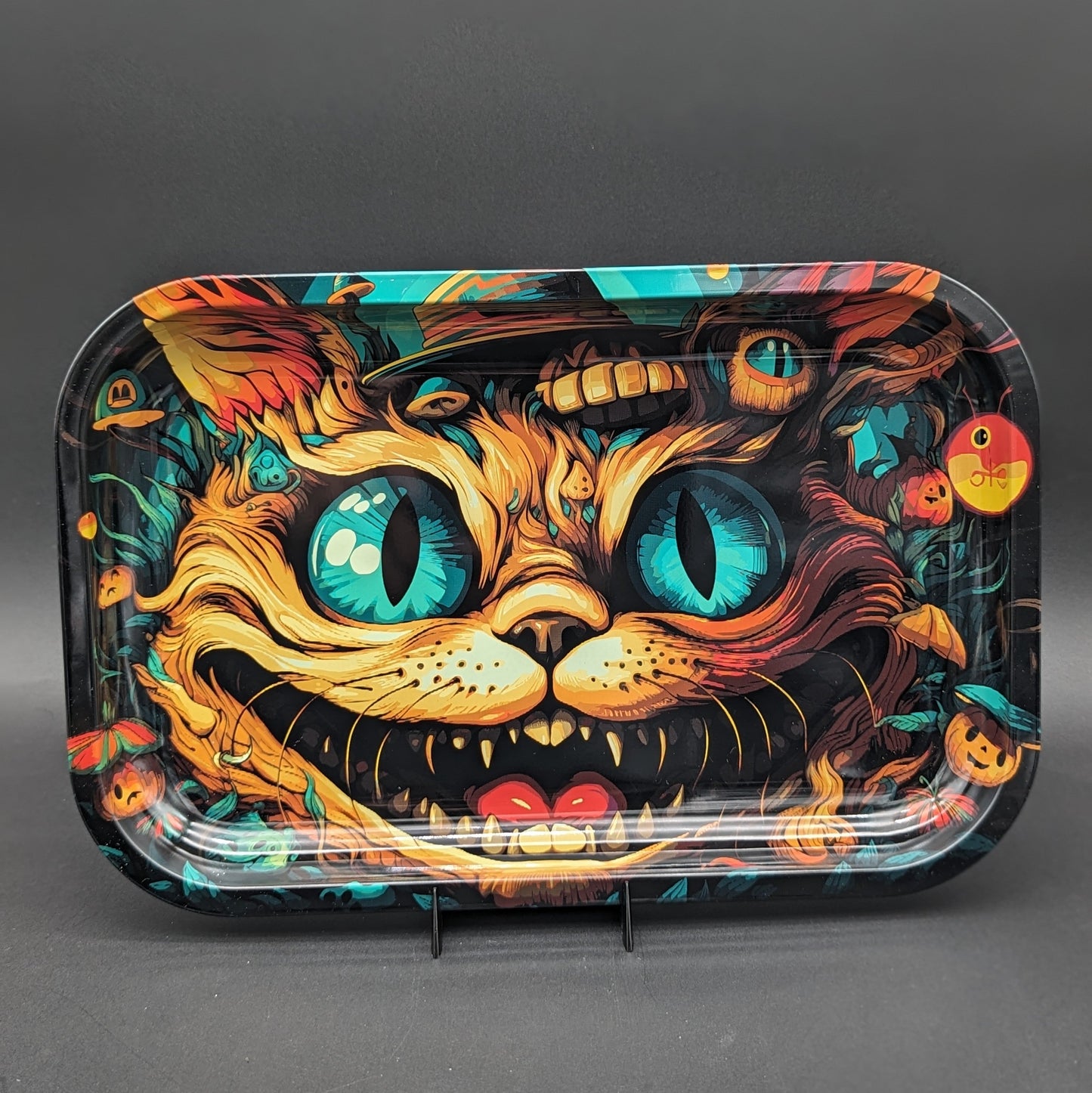 Fujima Trippy Cat Metal Rolling Tray | 11.25"x7.25"