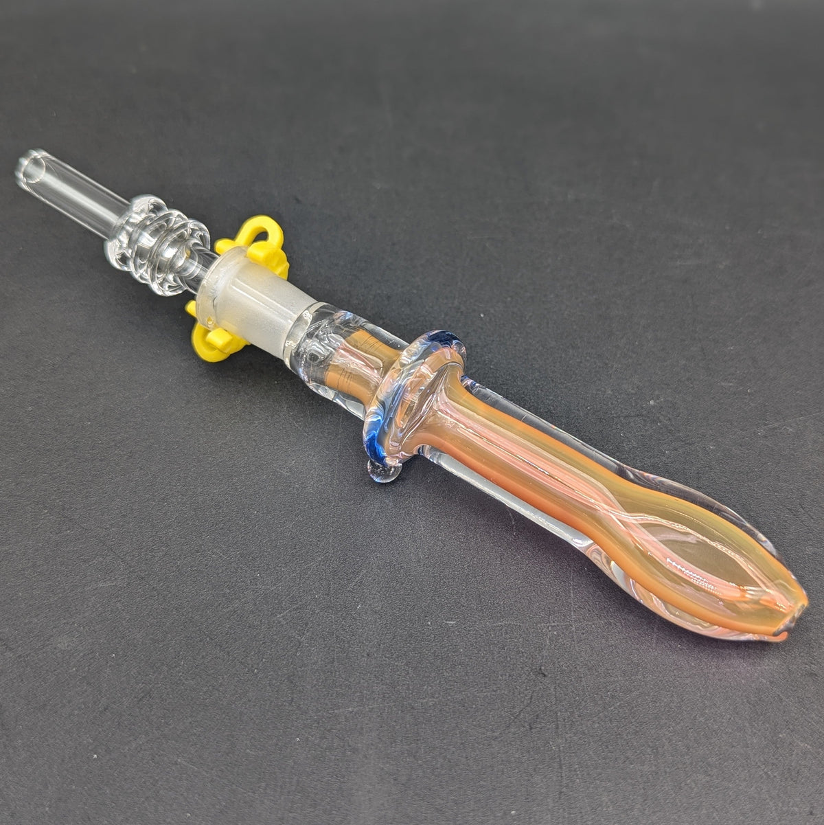 Fumed Glass Honey Dab Straw-Avernic Smoke Shop