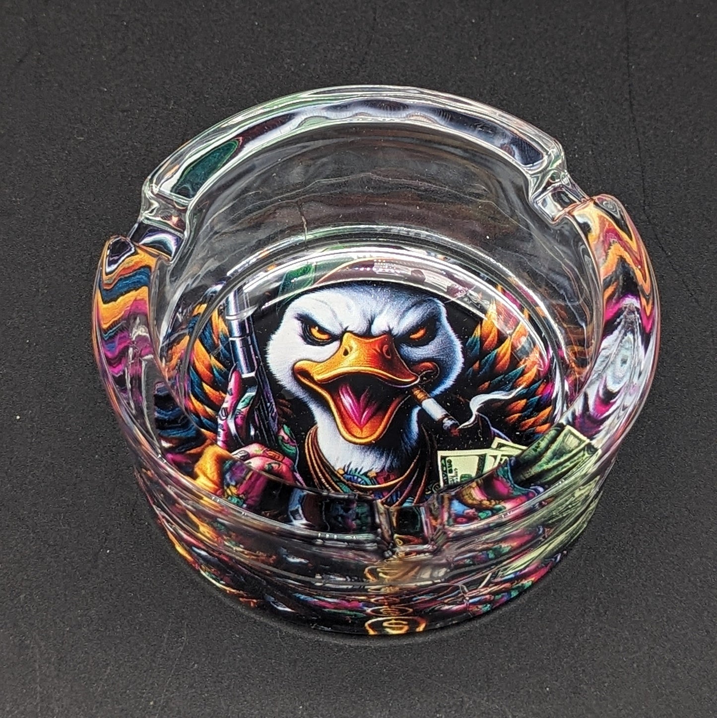 Glass Cash Money Eagle Ashtray