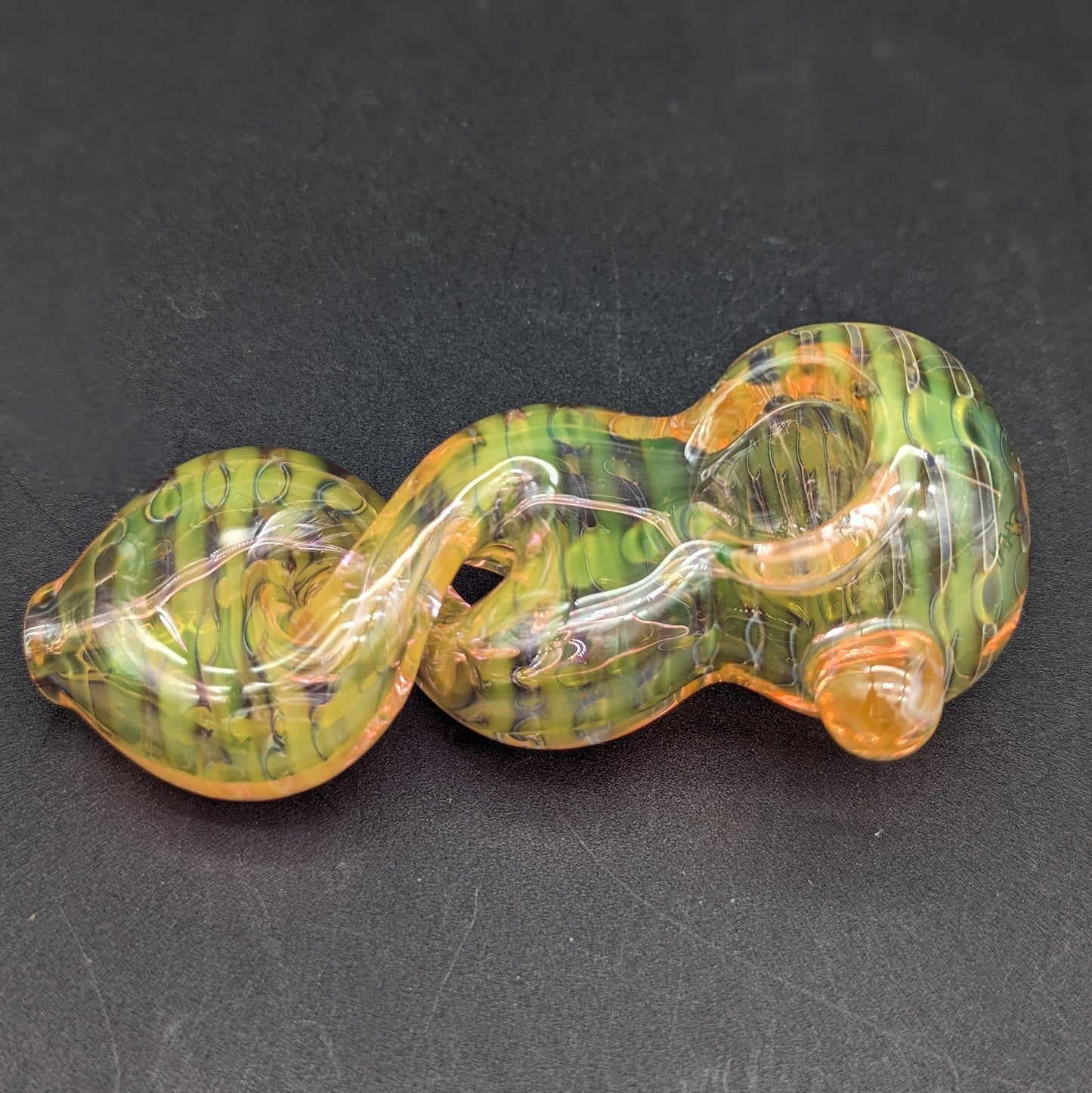 Gold Fumed 4" Twisted Spoon Pipe
