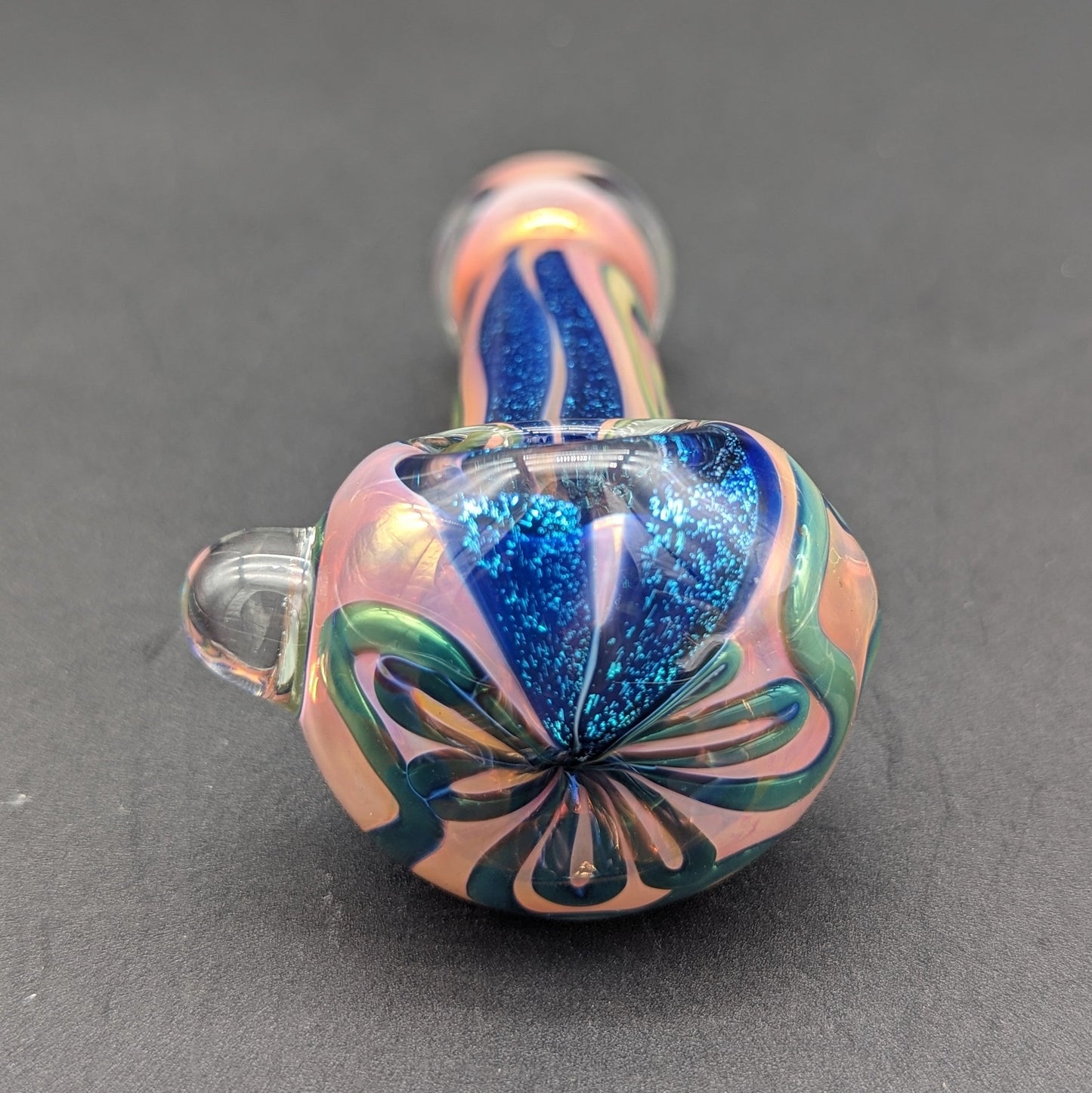 Gold Fumed Dichro Roped Hand Pipe 4.25"-Avernic Smoke Shop