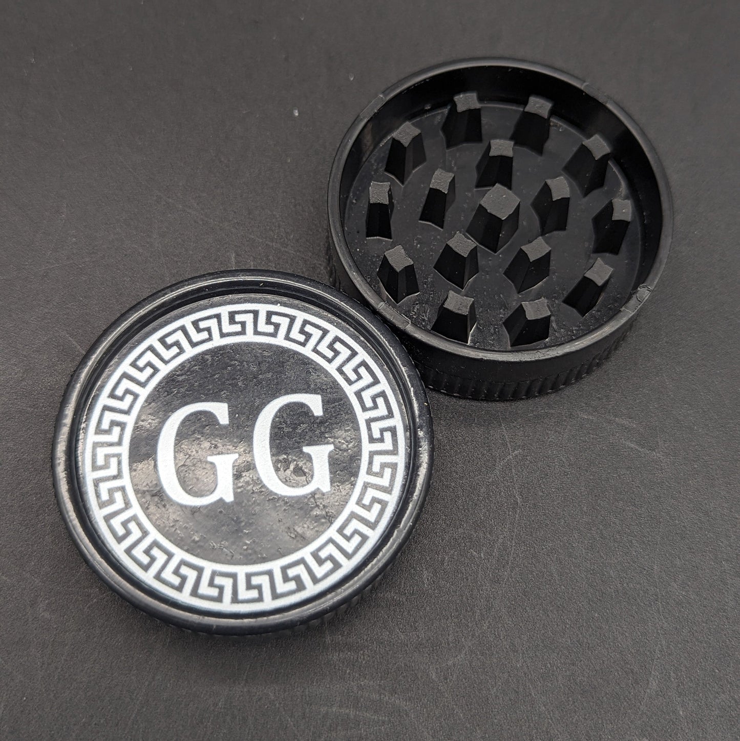 Greek Glass 2 Piece Hemp Grinder