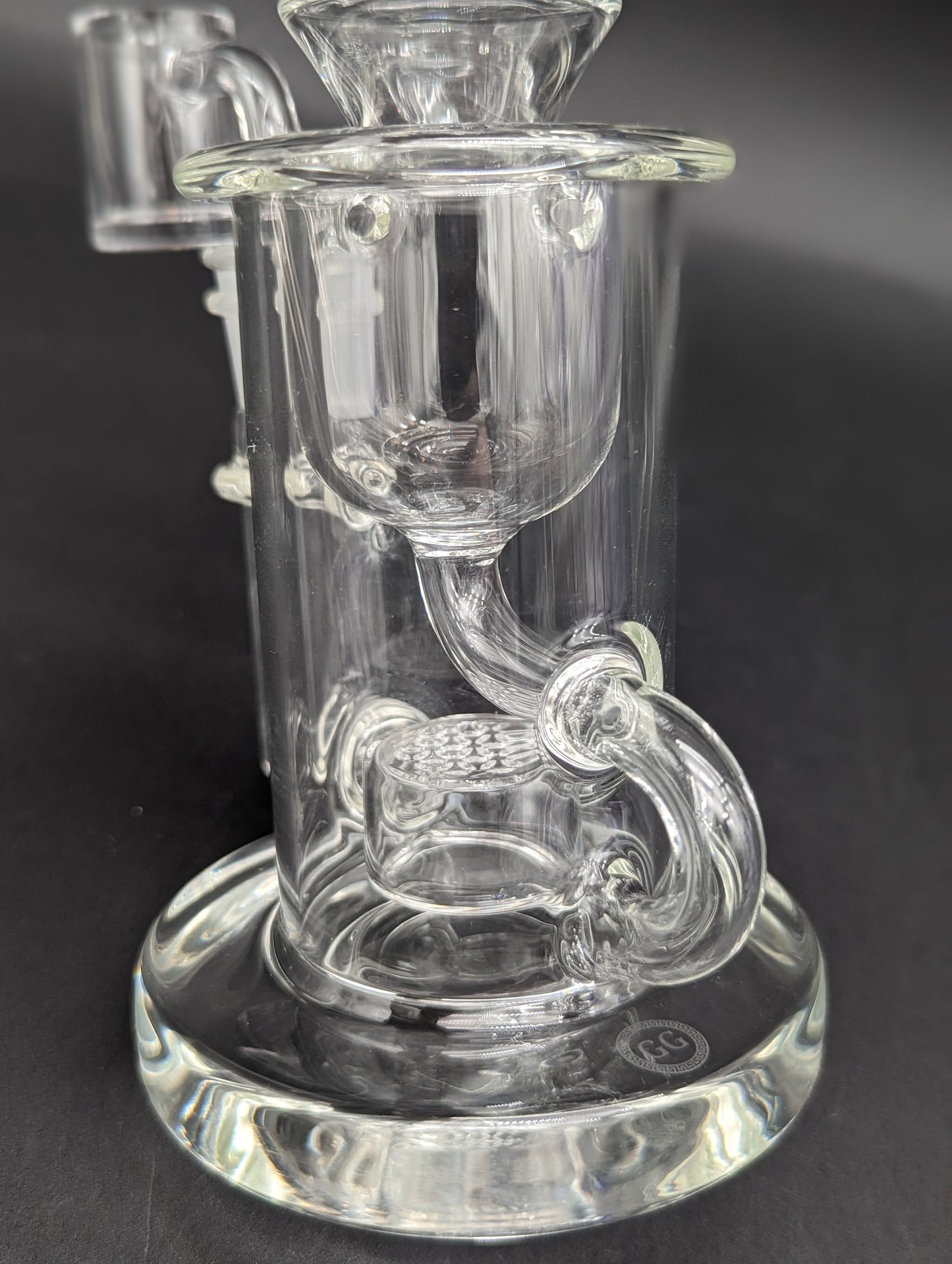 Greek Glass 7.5" Klein Recycler Rig