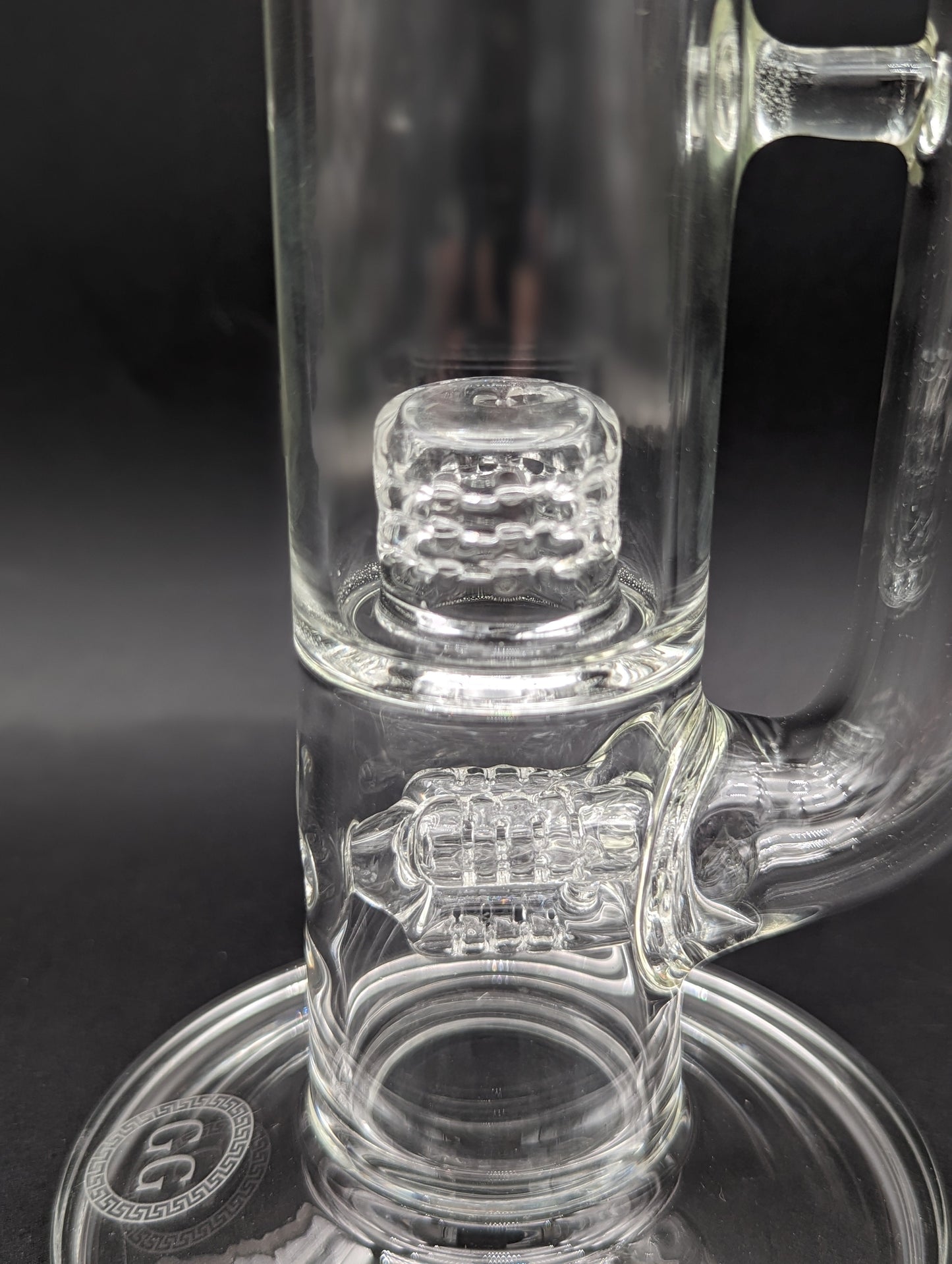 Greek Glass Threeline to 360 Grid Cap Tube-Avernic Smoke Shop