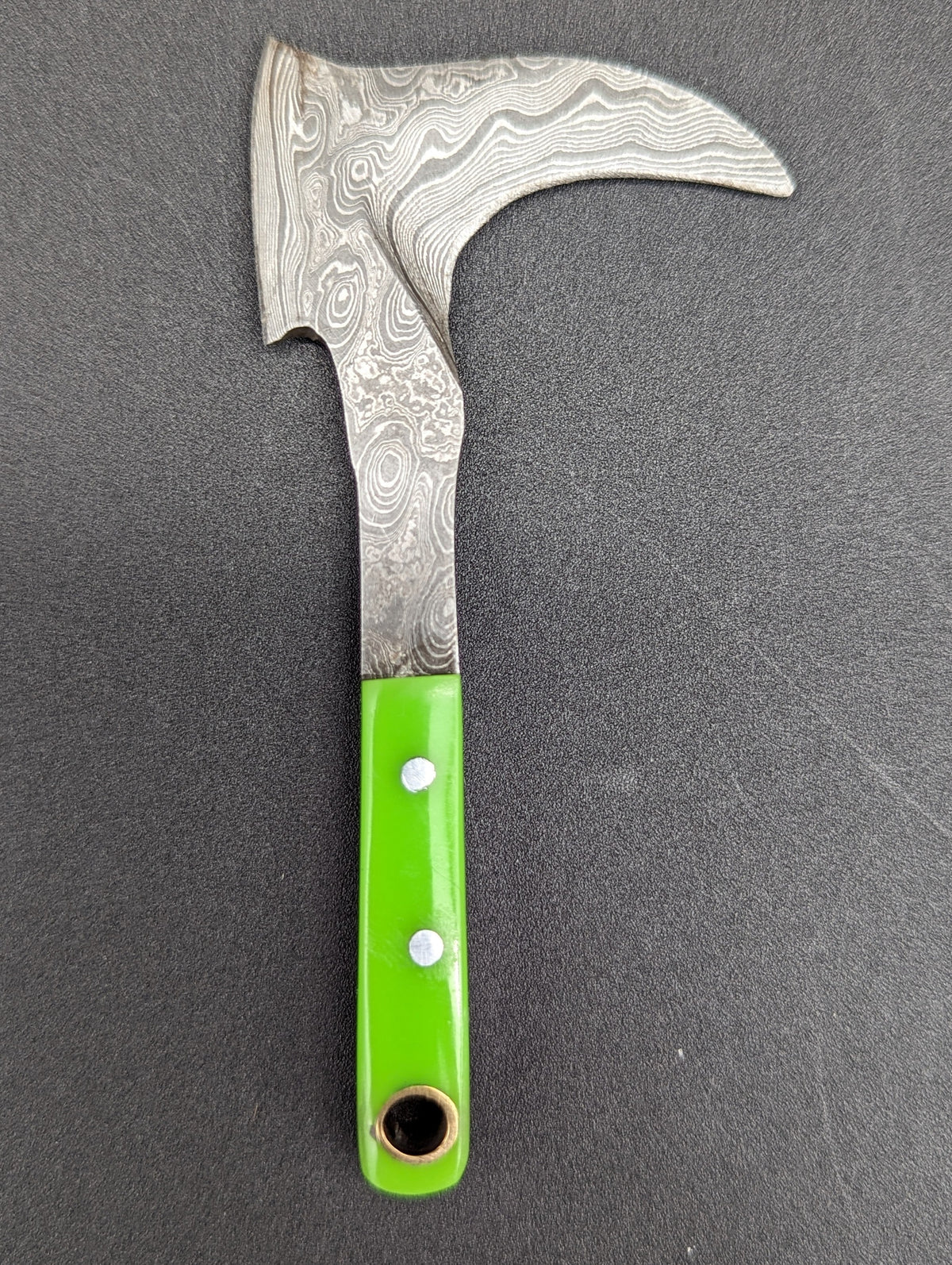 Hatchet Scythe Damascus Steel Dab Tool 3.5"-Avernic Smoke Shop