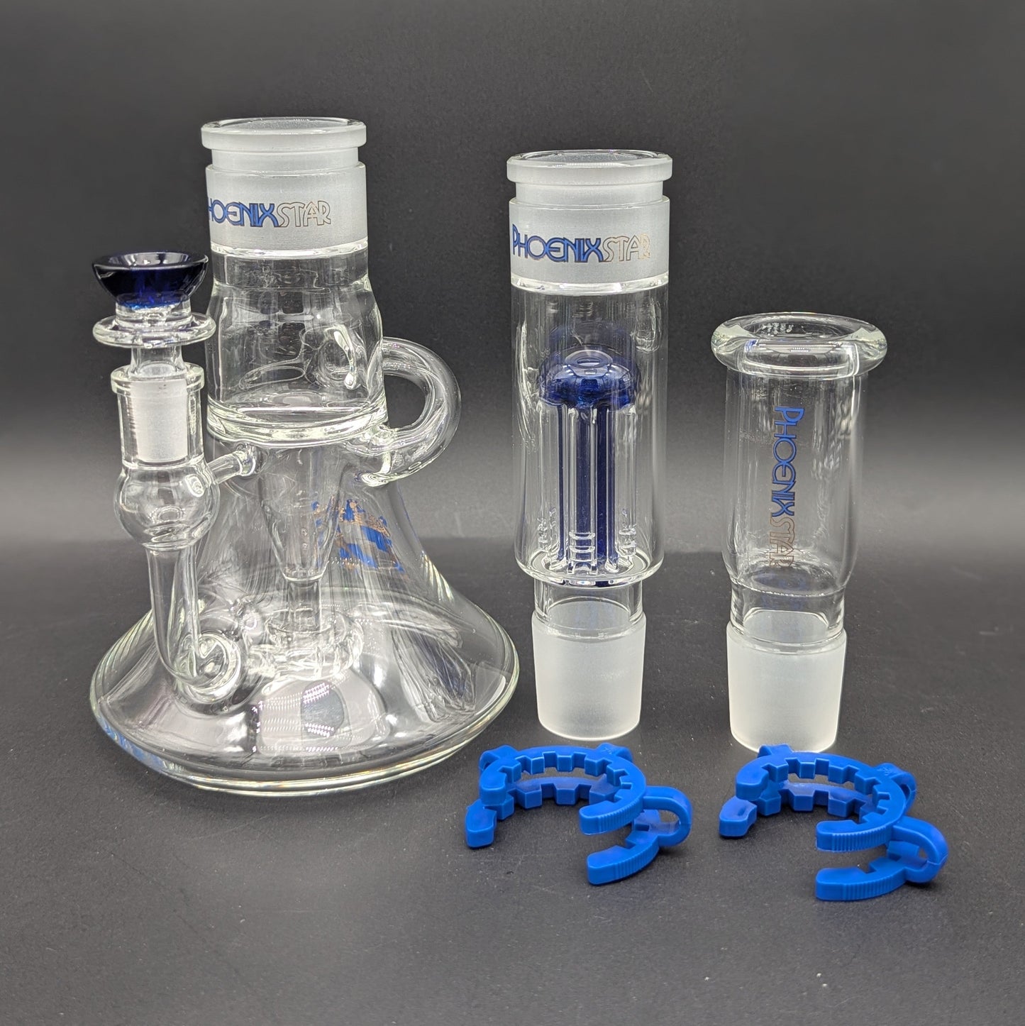 Phoenix 16" Stackable Dual Perc Recycler Bong-Avernic Smoke Shop