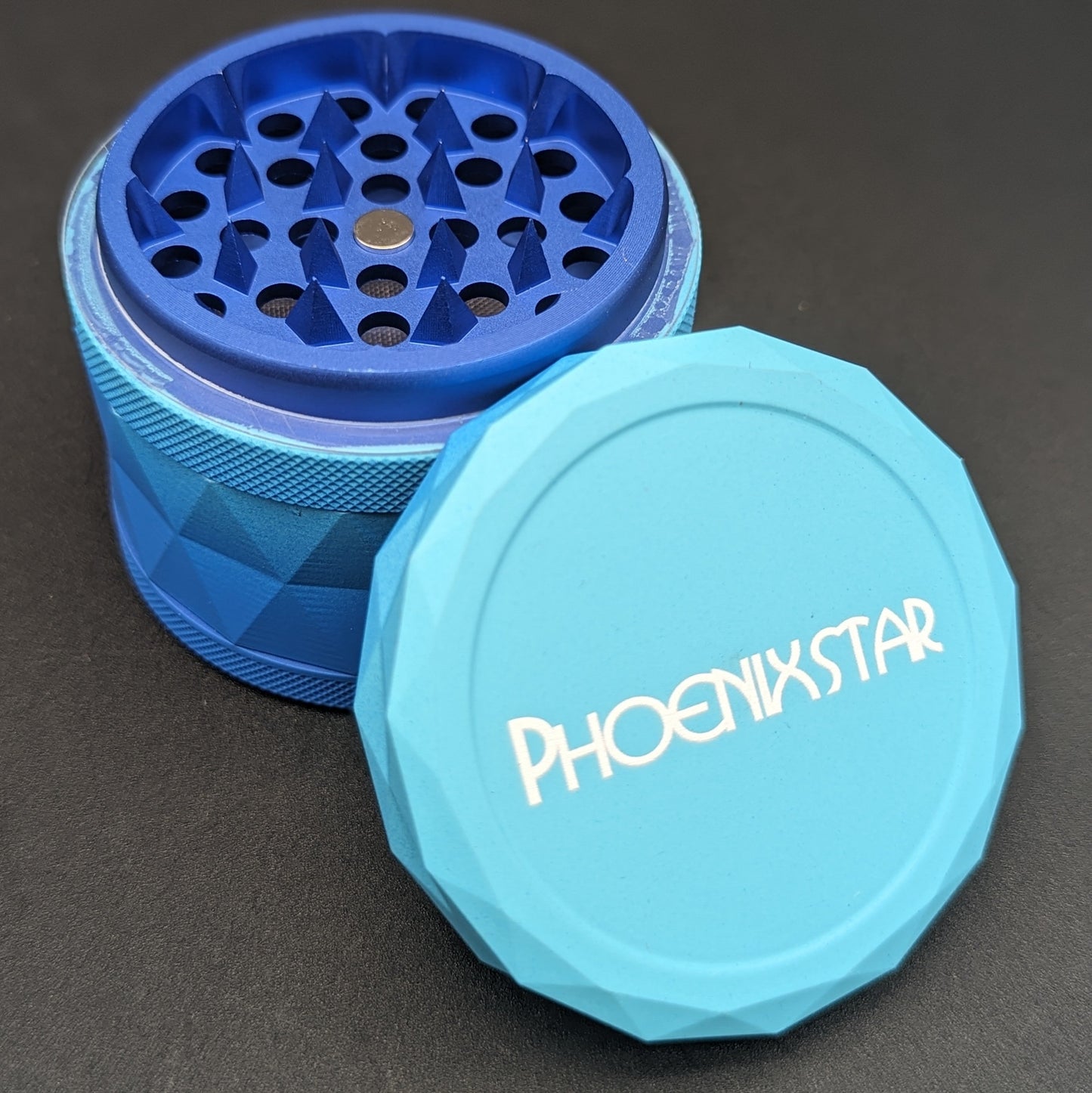 Phoenix 2.4" Aluminum Color Fade Gripped Grinder