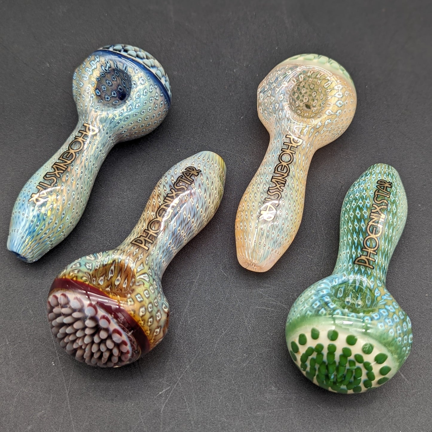 Phoenix 4" Bubble Trap Worked Cap Hand Pipe