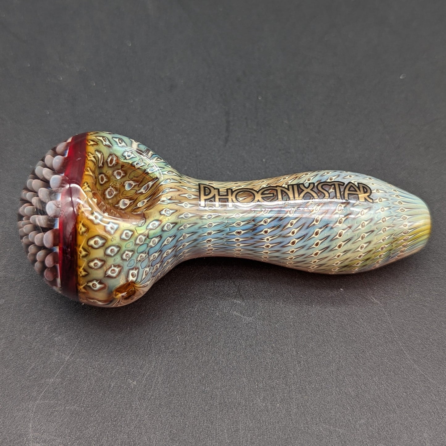 Phoenix 4" Bubble Trap Worked Cap Hand Pipe