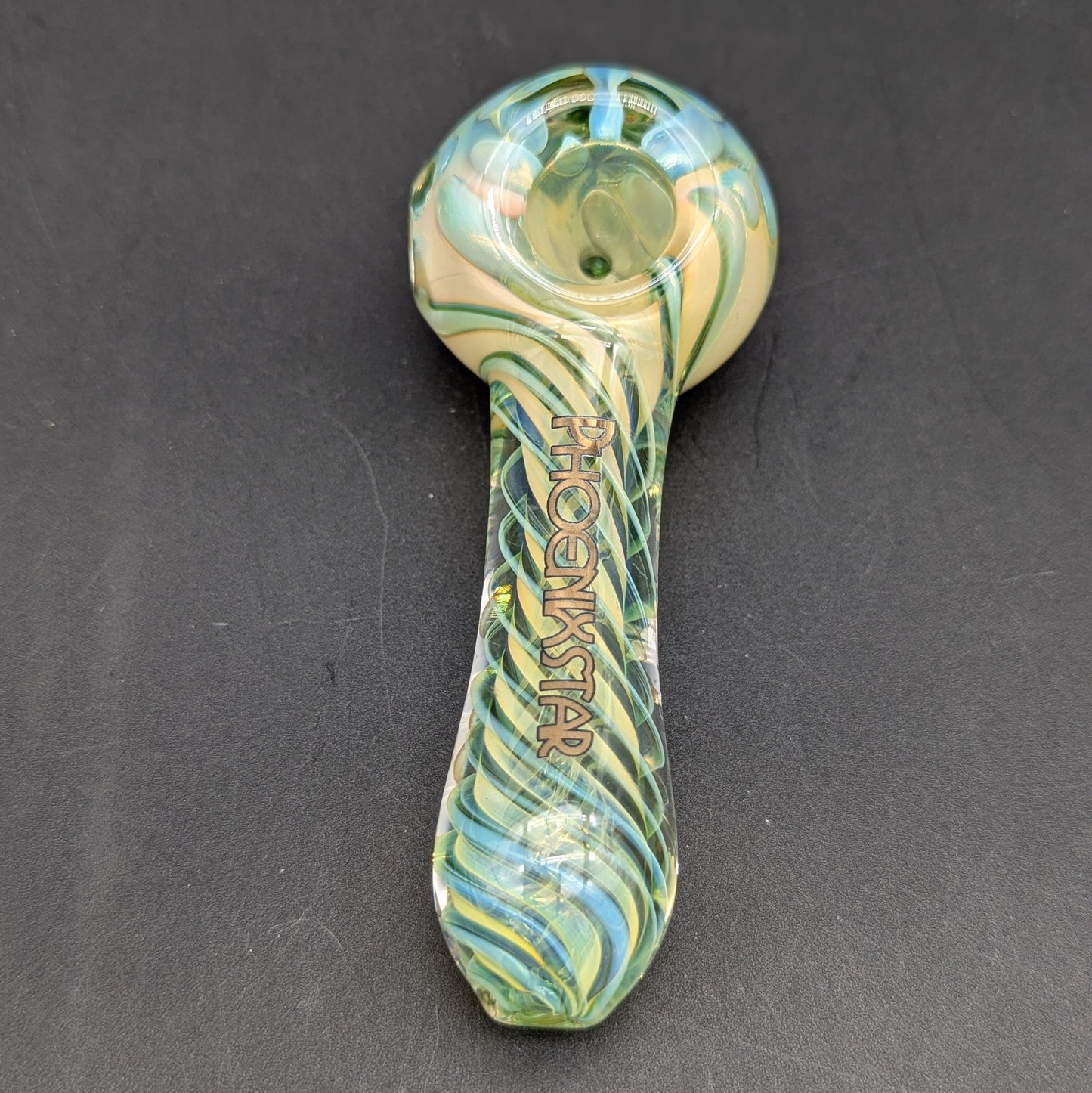 Phoenix Silver Fumed Color Swirl Pipe