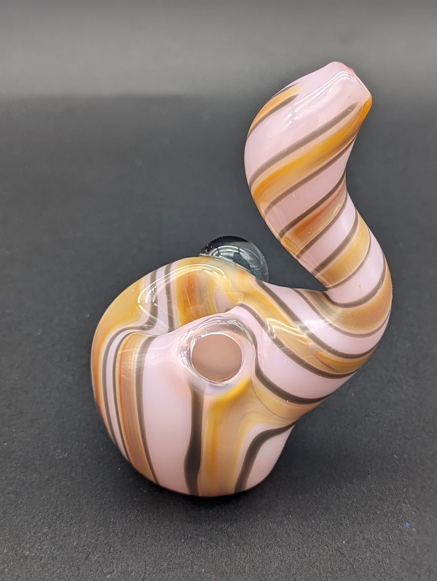 Pink Swirl Sherlock Pipe - Reading Glass Militia
