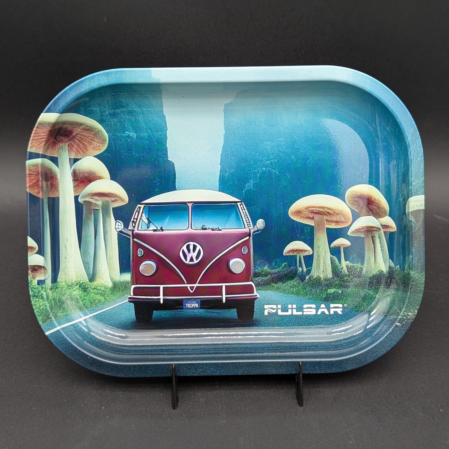 Pulsar Mini Metal Rolling Tray | Camper Van Shroom Trip | 7"x5.5"-Avernic Smoke Shop
