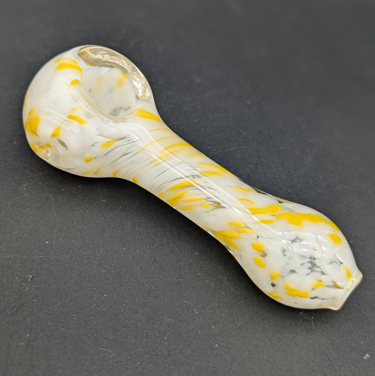 4" Dual Color Frit Spoon Pipe