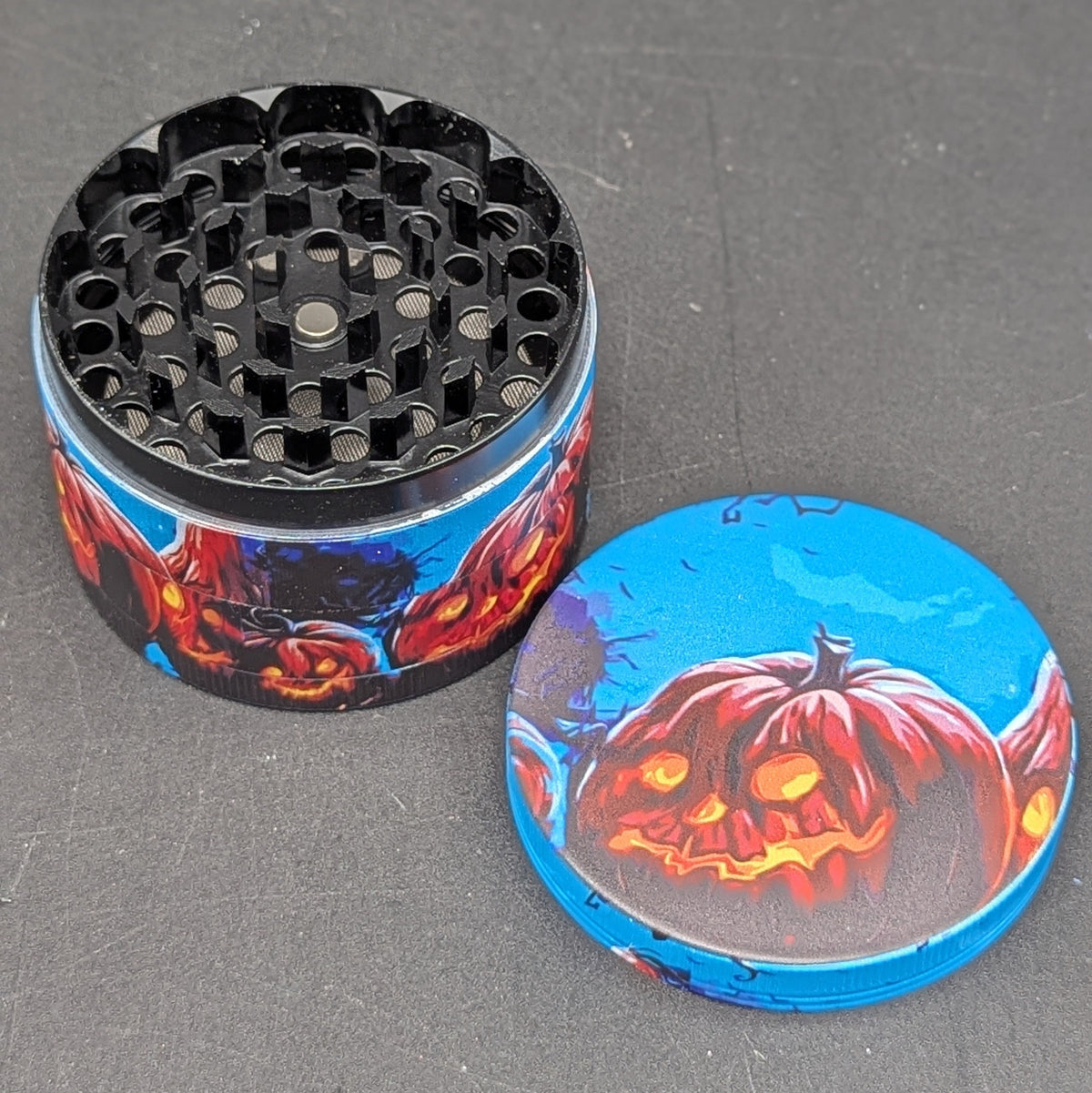 Spooky Pumpkin 60mm Herb Grinders-Avernic Smoke Shop