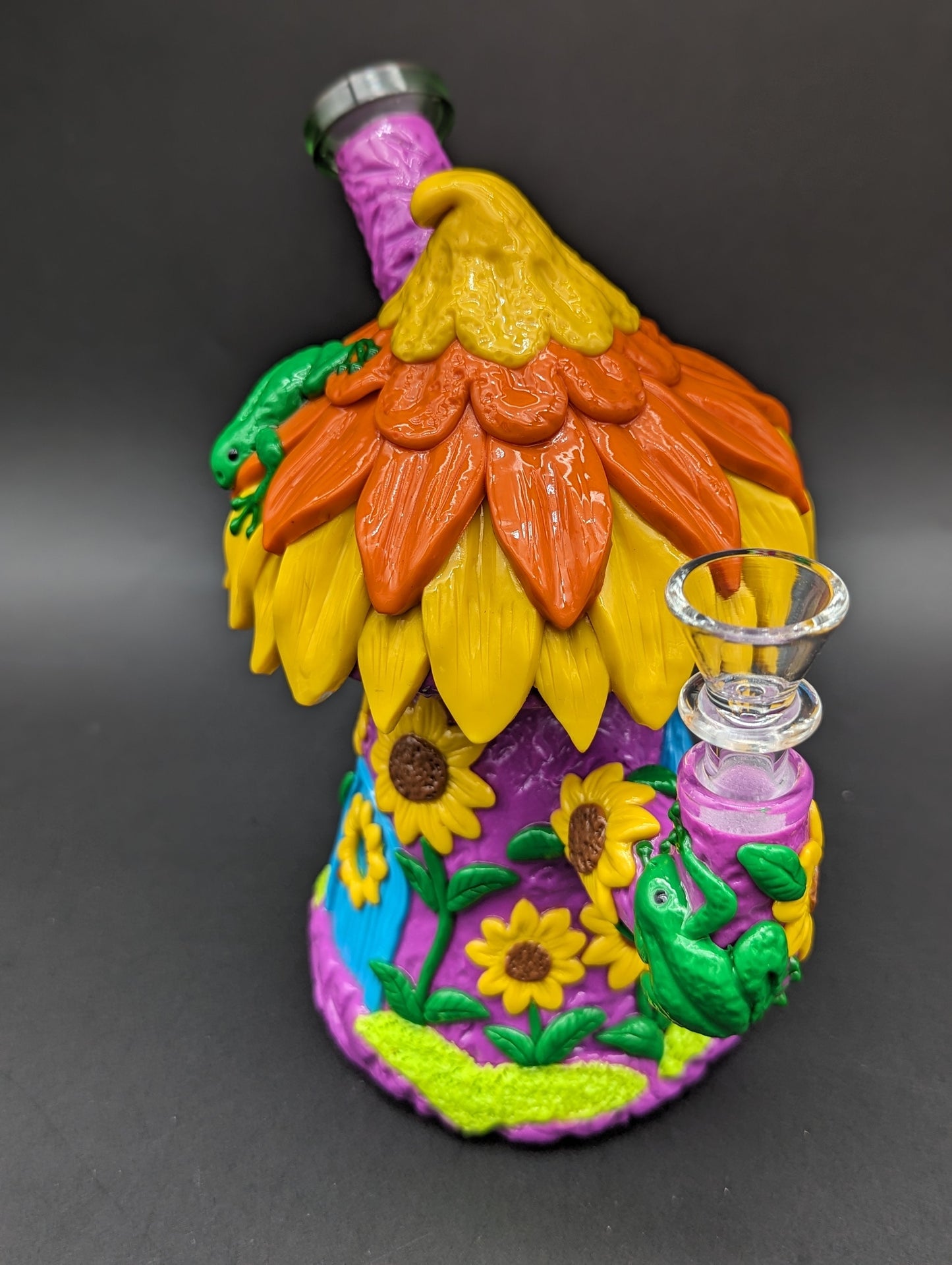 Sunflower Frog House 3D Resin Bong