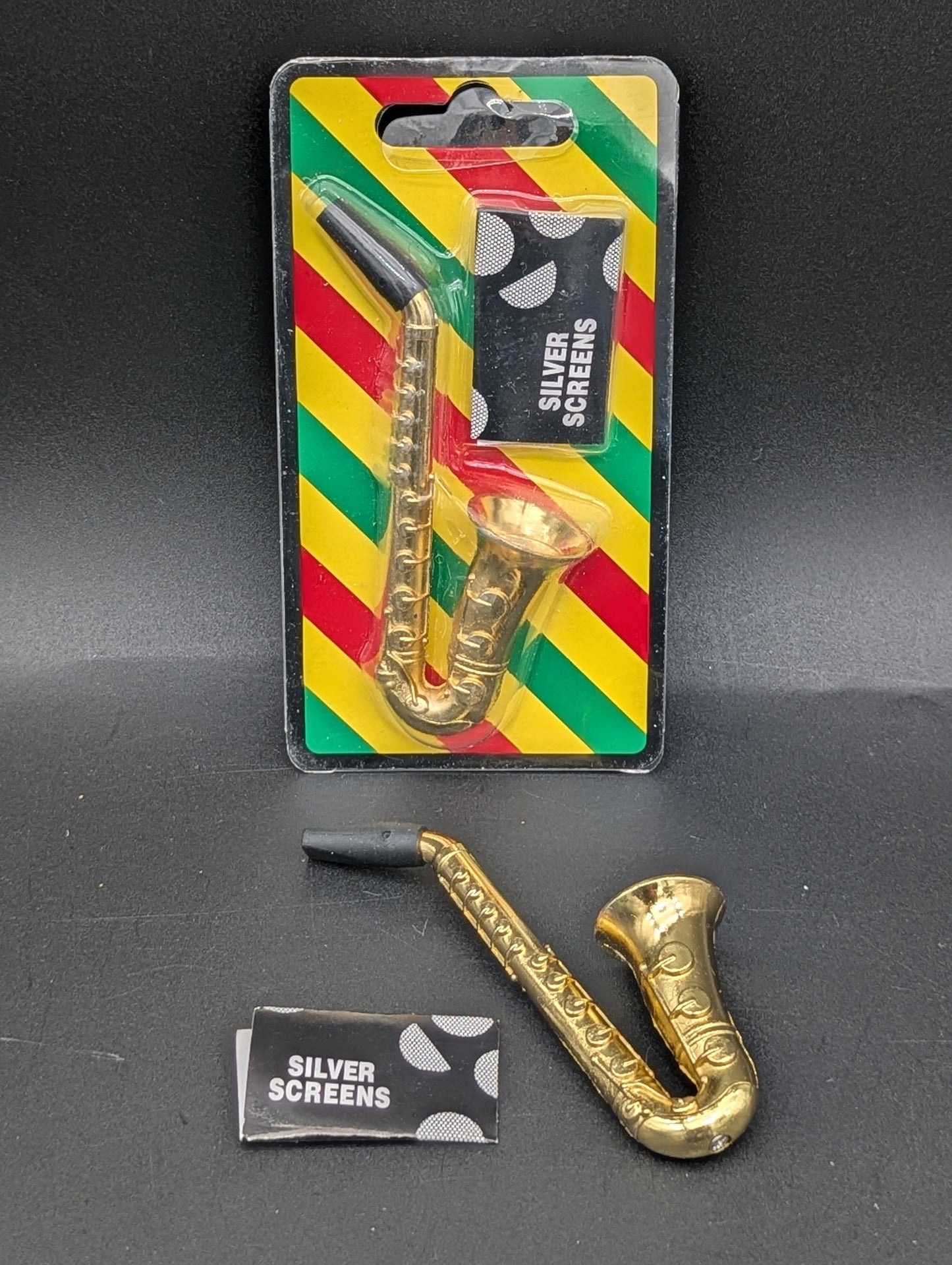 The Golden Sax 3.5" Metal Pipe-Avernic Smoke Shop