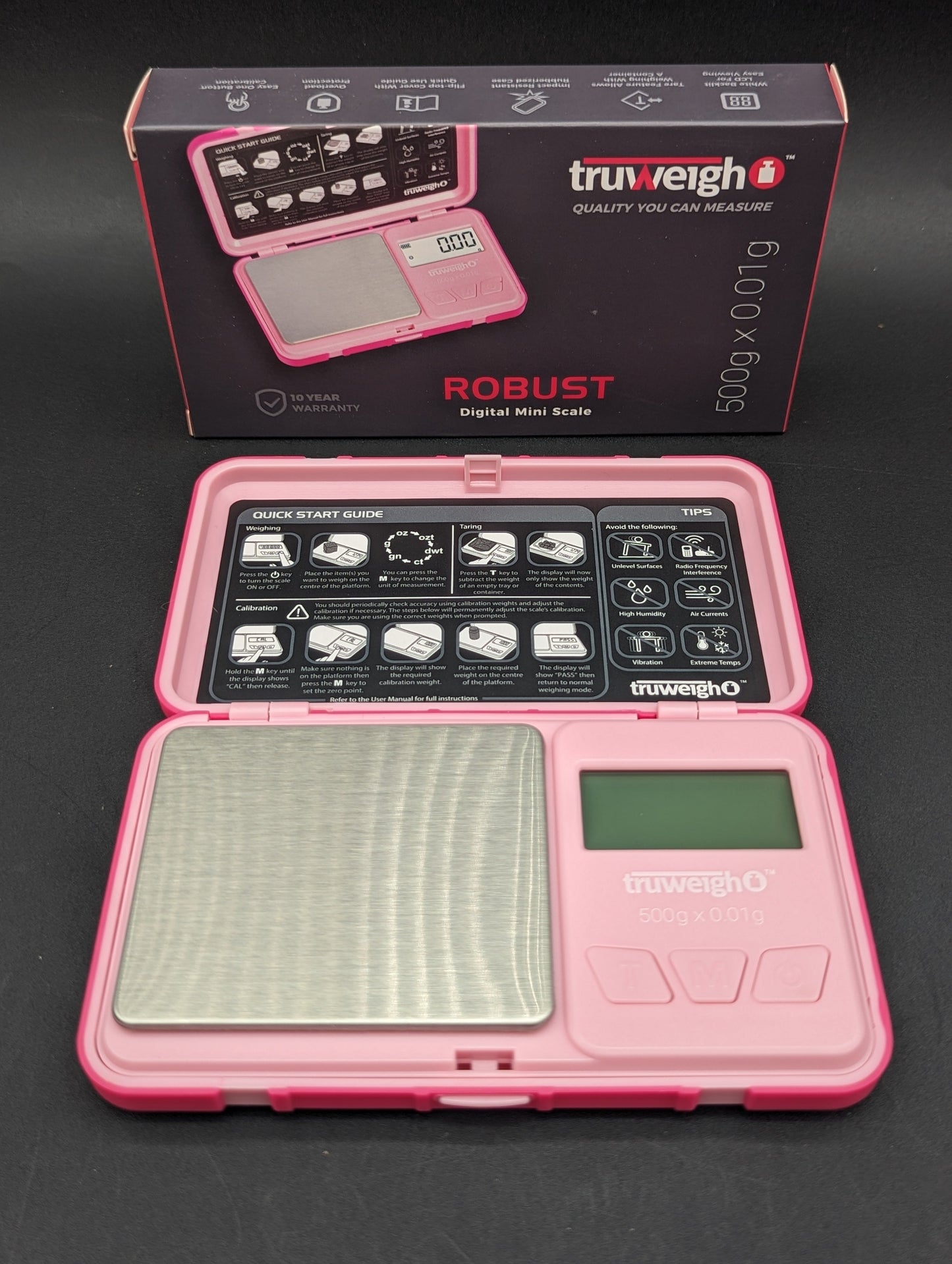 Truweigh Robust Rechargeable Digital Mini Scale | 500g x 0.01g