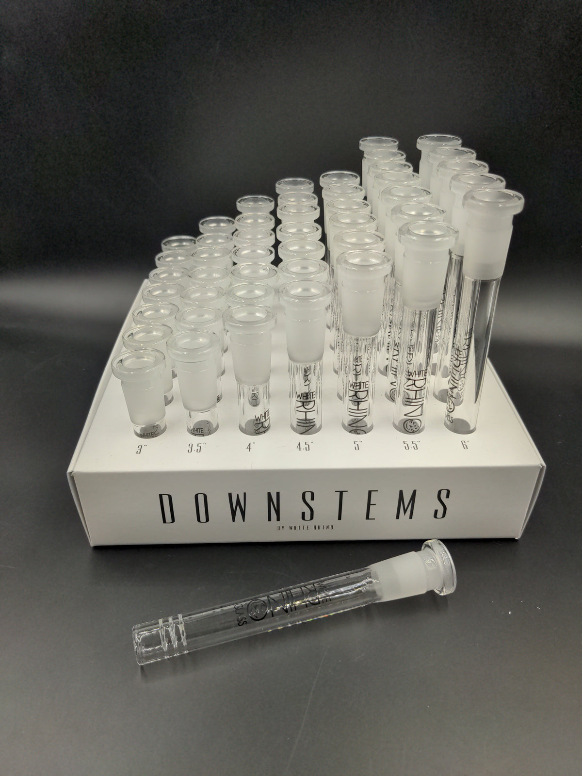 White Rhino Glass Downstems | 19/14mm | Multiple Sizes-Avernic Smoke Shop