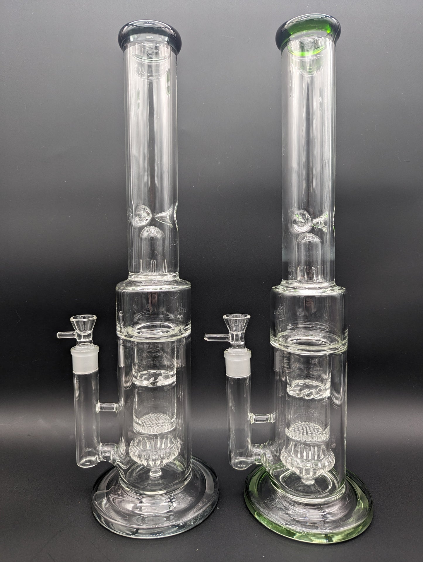 16" Triple Perc Tornado Straight Tube Bong