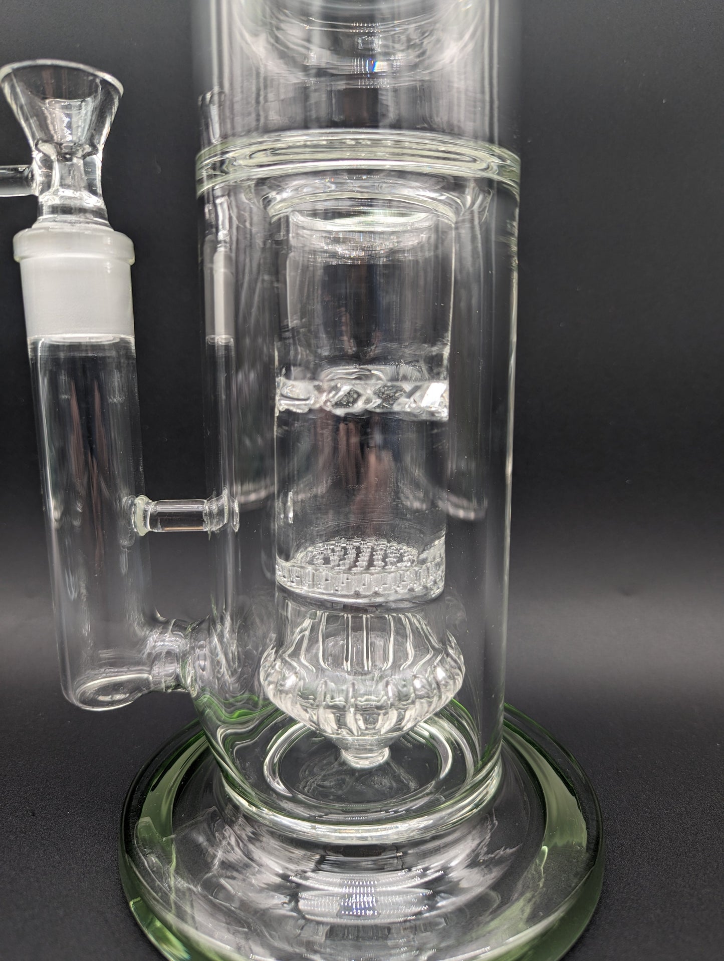 16" Triple Perc Tornado Straight Tube Bong