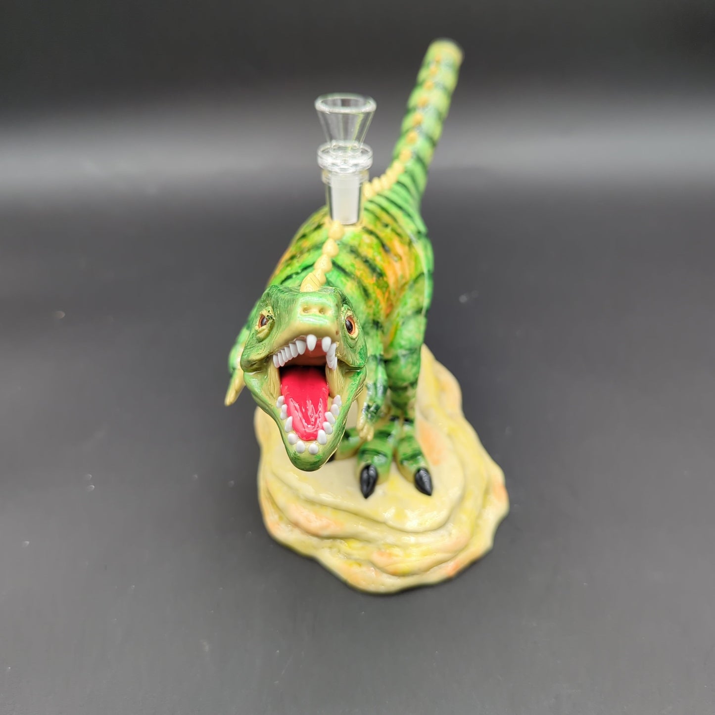T Rex Dinosaur Bong - Glass and Resin